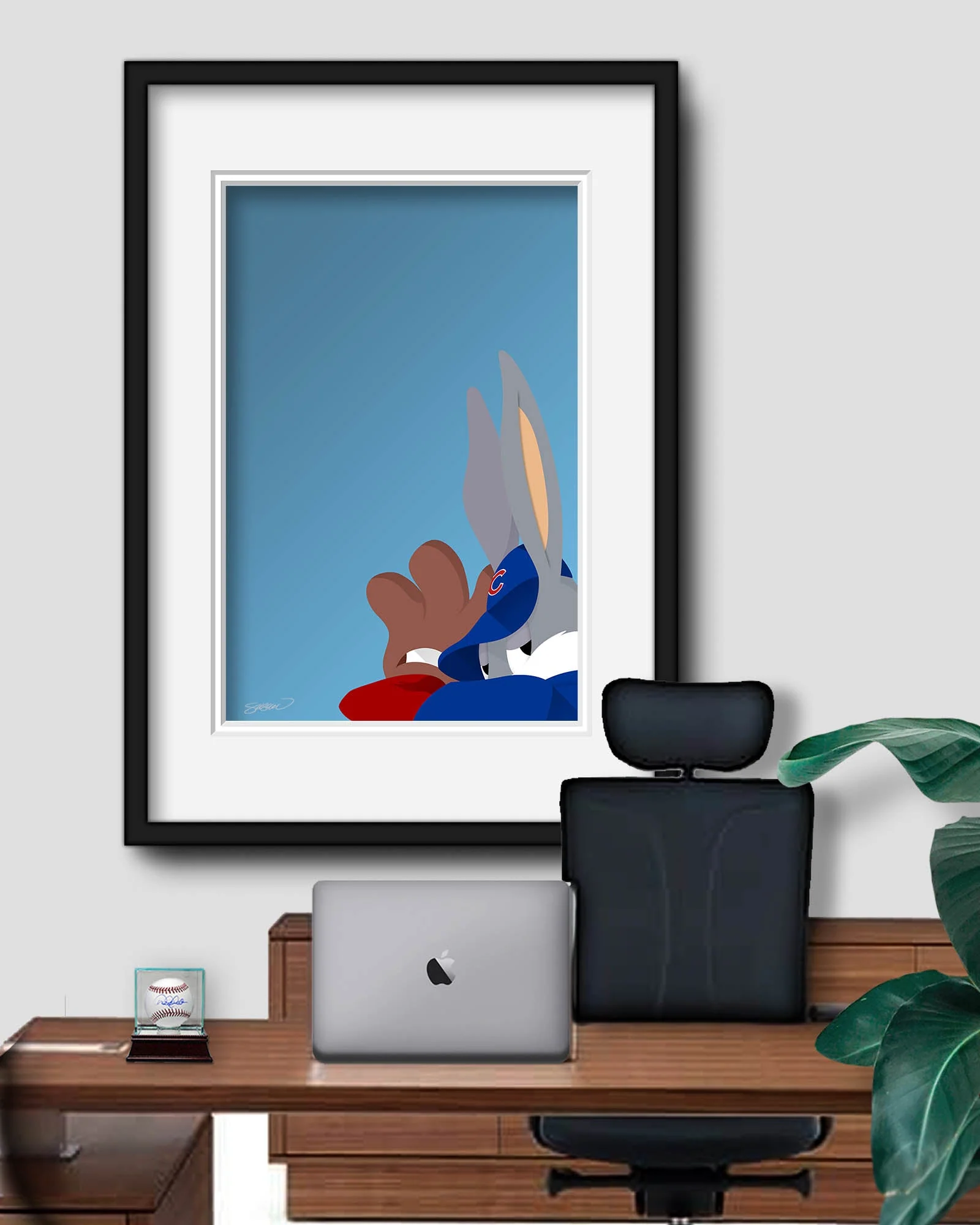 CHICAGO CUBS S. PRESTON BASEBALL BUGS ART PRINT - Image 3