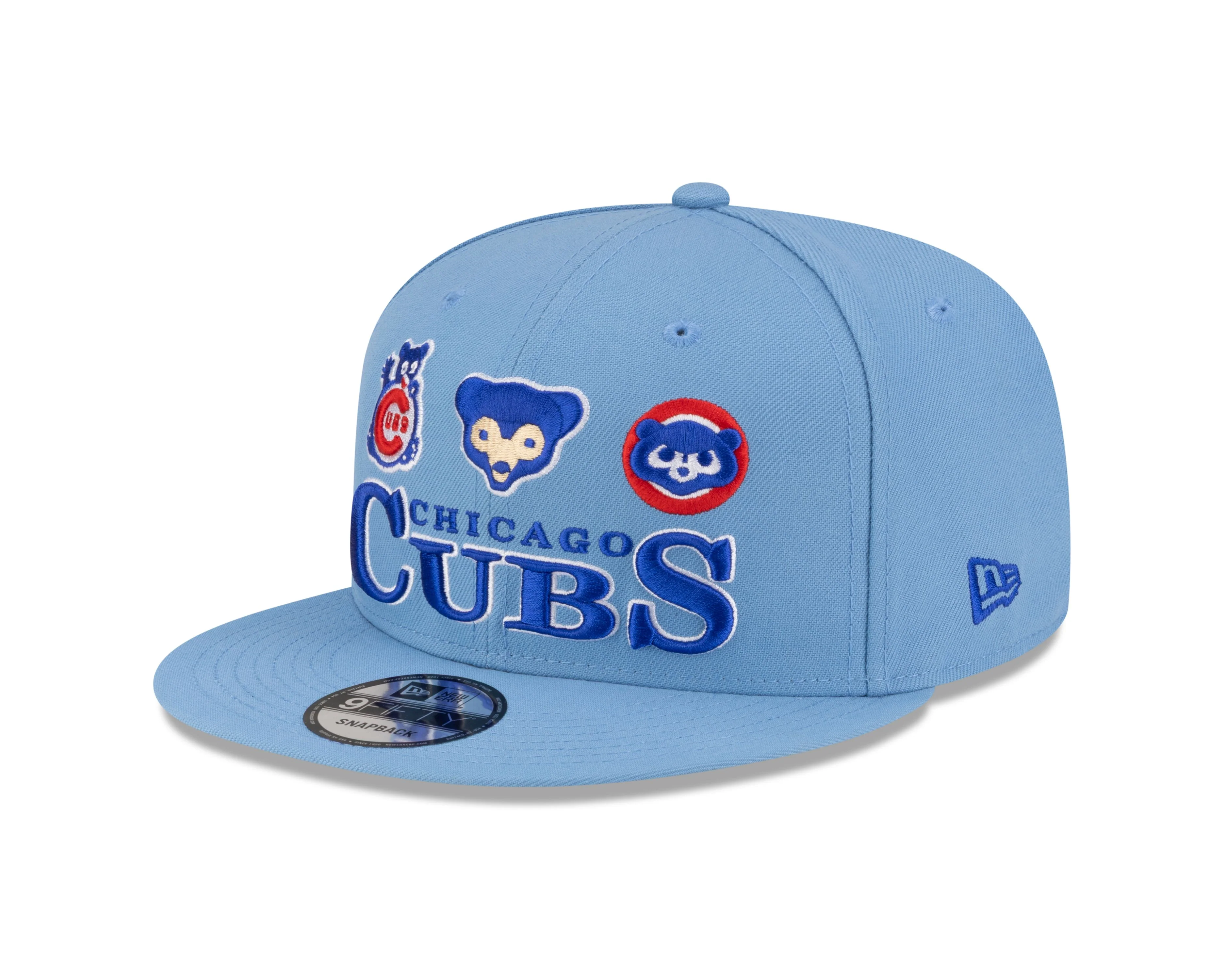 Chicago Cubs 150th Anniversary Logo Era 3 9FIFTY Snapback Cap in Sky by New Era - Image 2