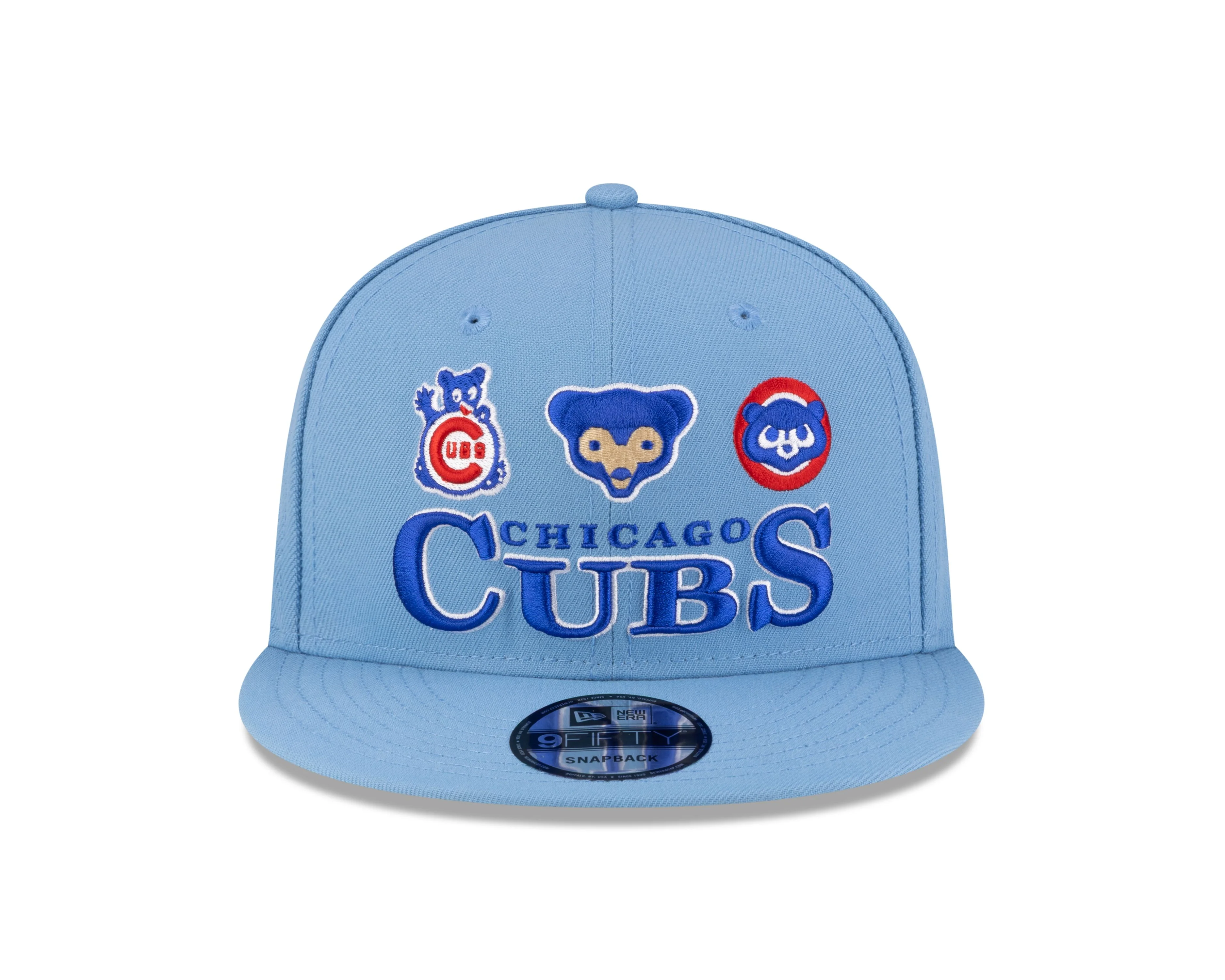 Chicago Cubs 150th Anniversary Logo Era 3 9FIFTY Snapback Cap in Sky by New Era - Image 3