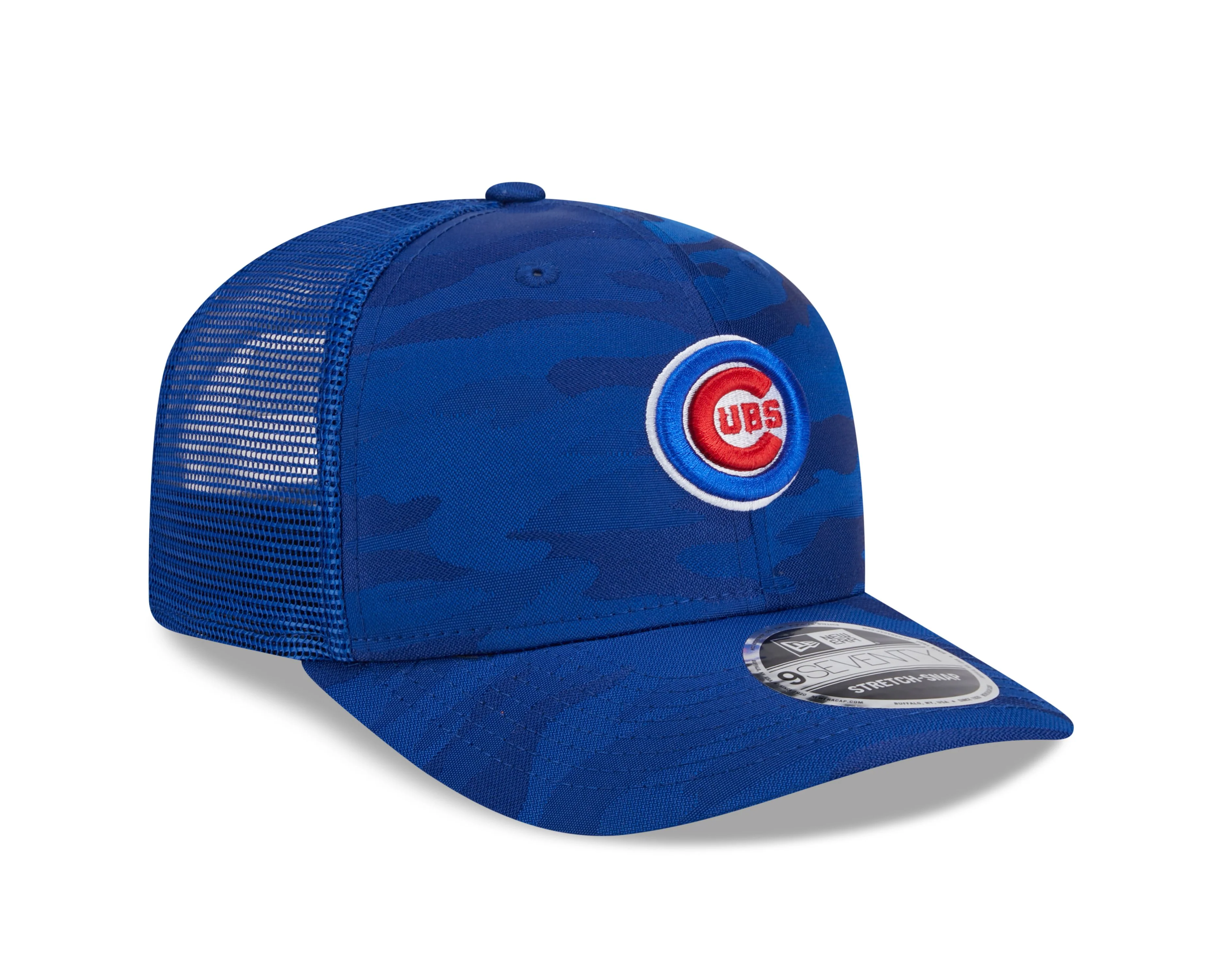 Chicago Cubs New Era Bullseye Royal Blue Camo 9Seventy Snapback Cap - Image 3