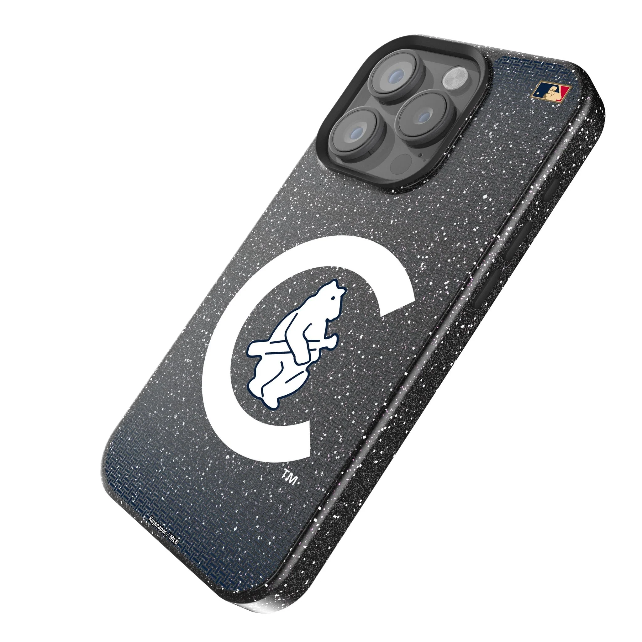 Chicago Cubs 1911-1912 - Cooperstown Collection Linen Bling Phone Case for Apple iPhone - Image 2