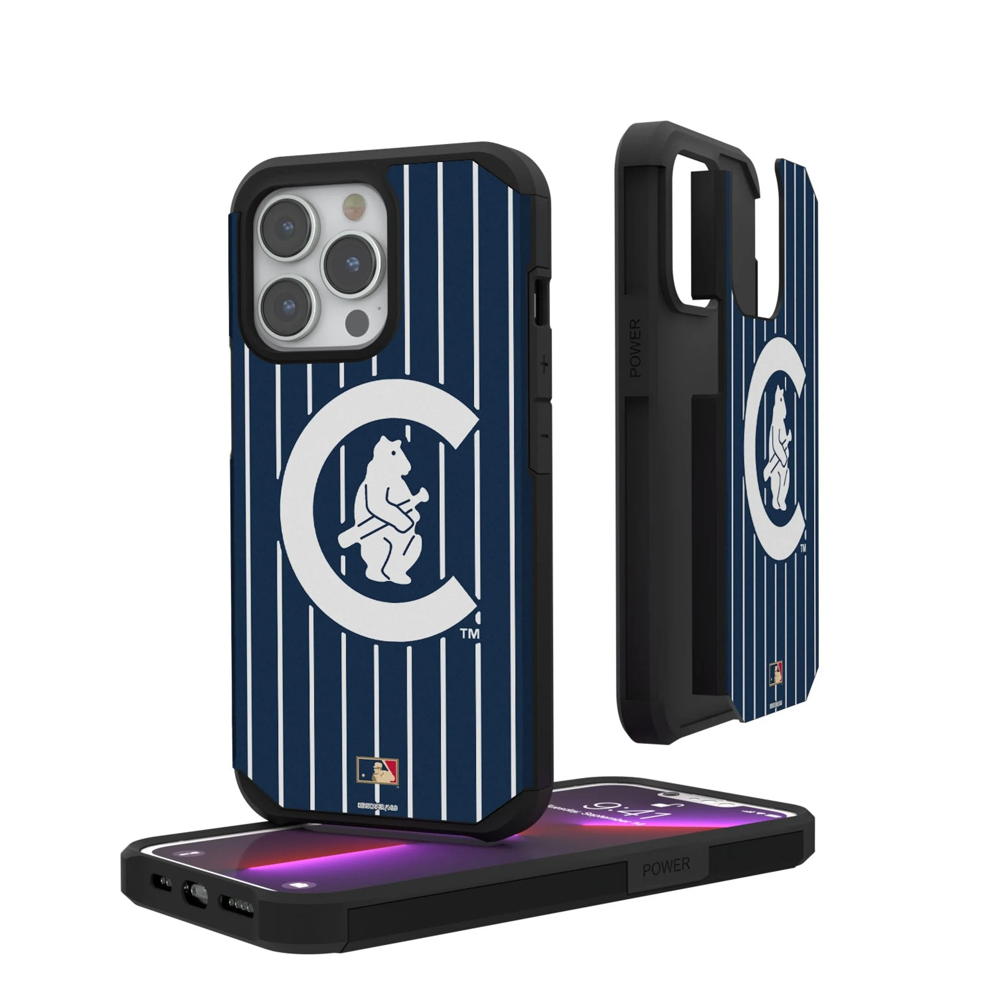 Chicago Cubs 1911-1912 - Cooperstown Collection Pinstripe Rugged Phone Case