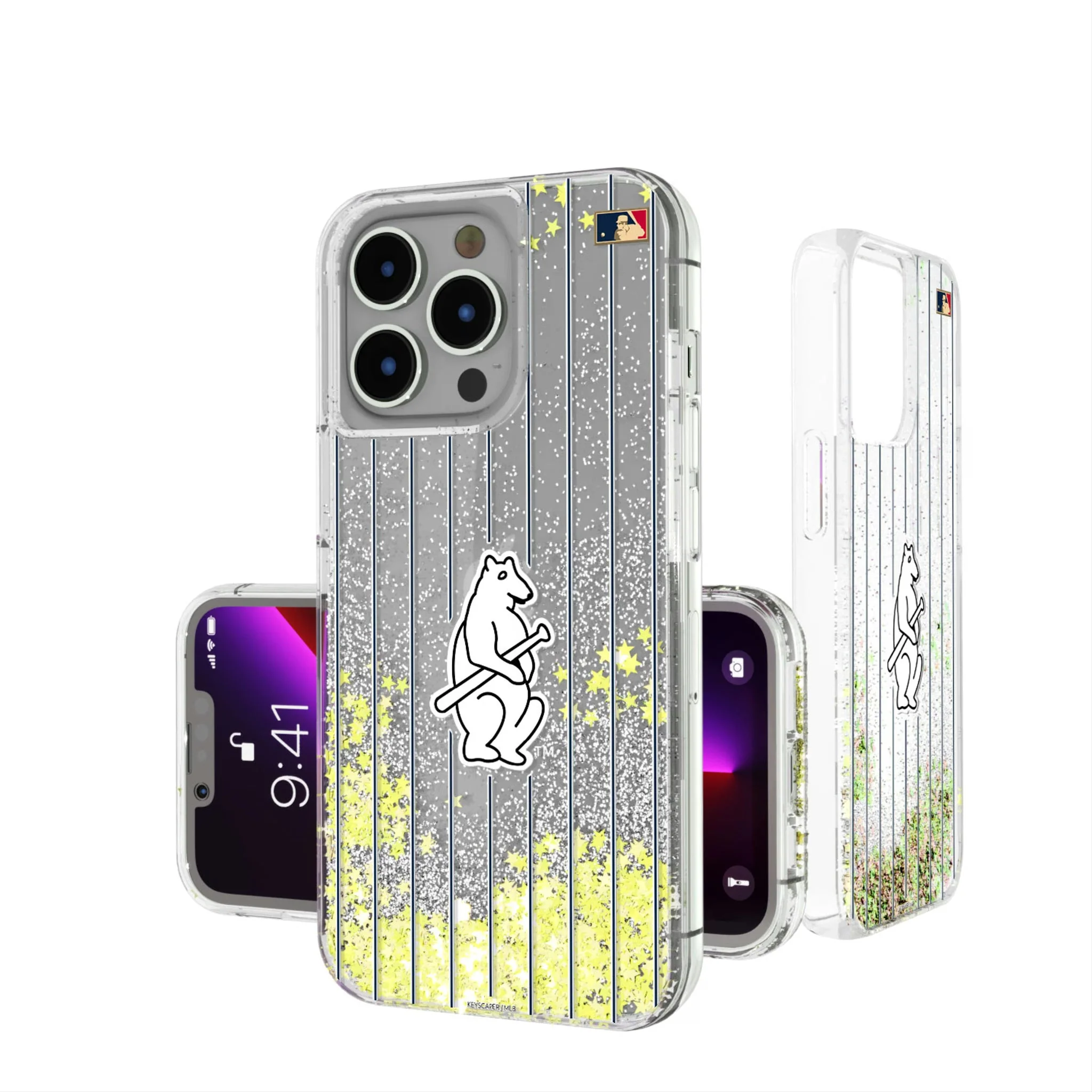 Chicago Cubs 1914 - Cooperstown Collection Pinstripe Glitter Phone Case - Image 7