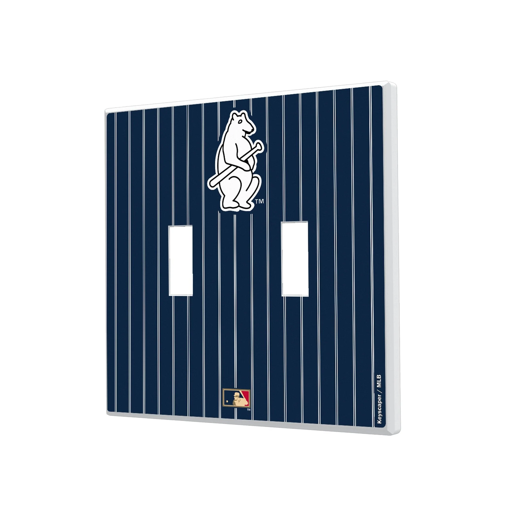 Chicago Cubs 1914 - Cooperstown Collection Pinstripe Hidden-Screw Light Switch Plate - Image 3
