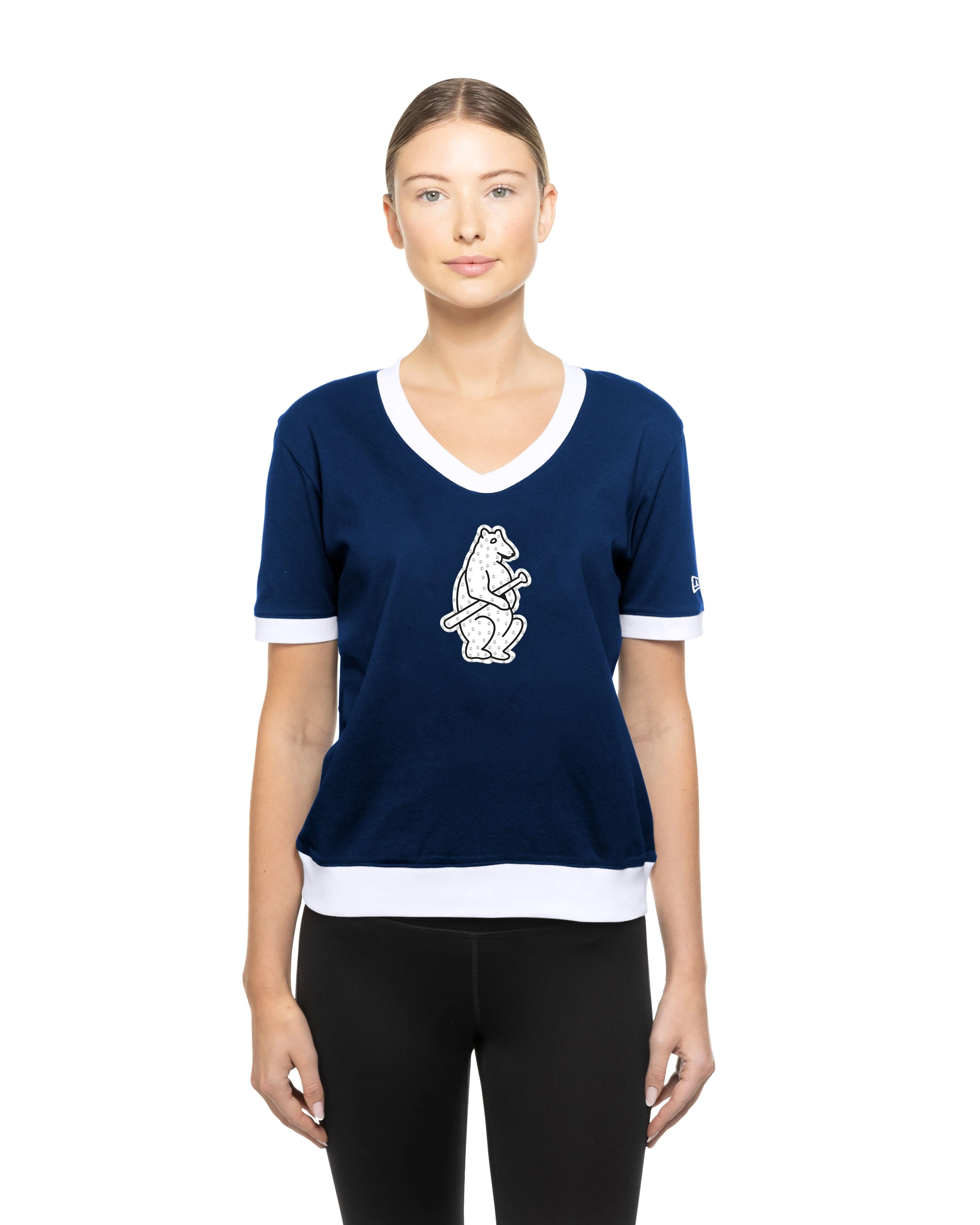 Chicago Cubs 1914 Gameday Women's Navy Short Sleeve top by New Era - Image 3