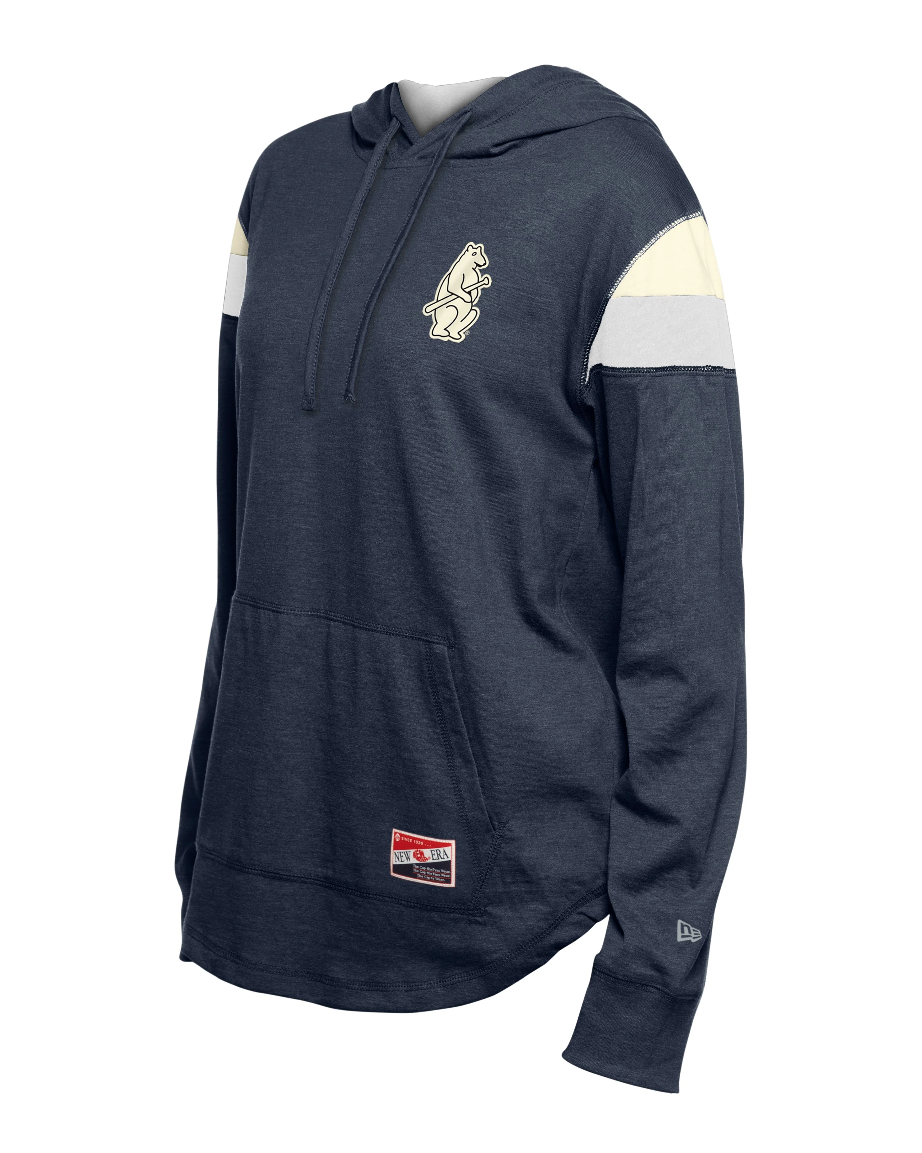 Chicago Cubs 1914 Throwback Navy Women's Raglan Hoodie by New Era