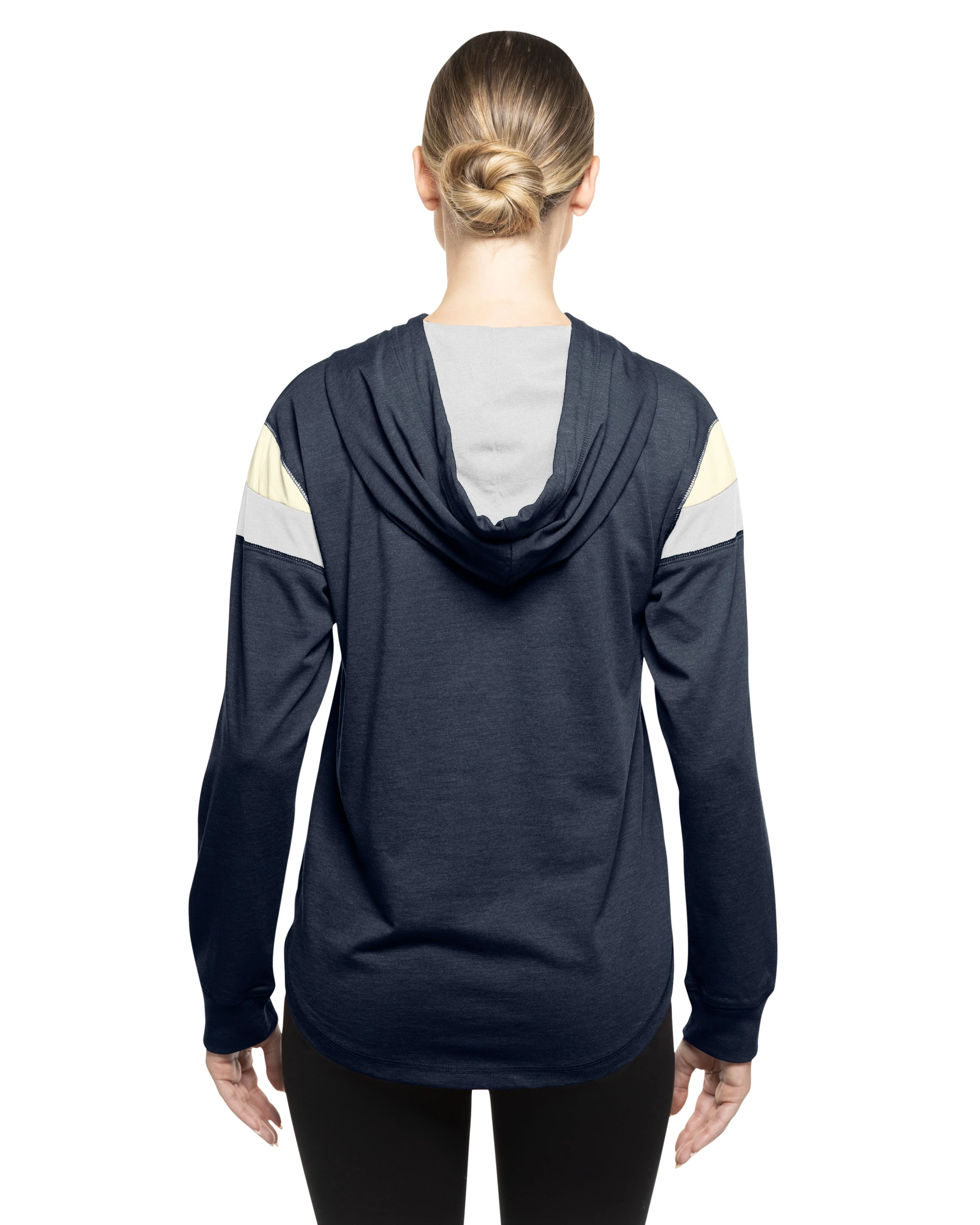 Chicago Cubs 1914 Throwback Navy Women's Raglan Hoodie by New Era - Image 4