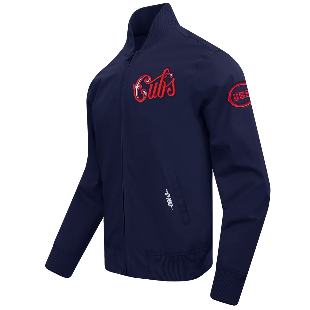 Chicago Cubs 1929 Logo Men's Bomber Jacket by Pro Standard - Image 3