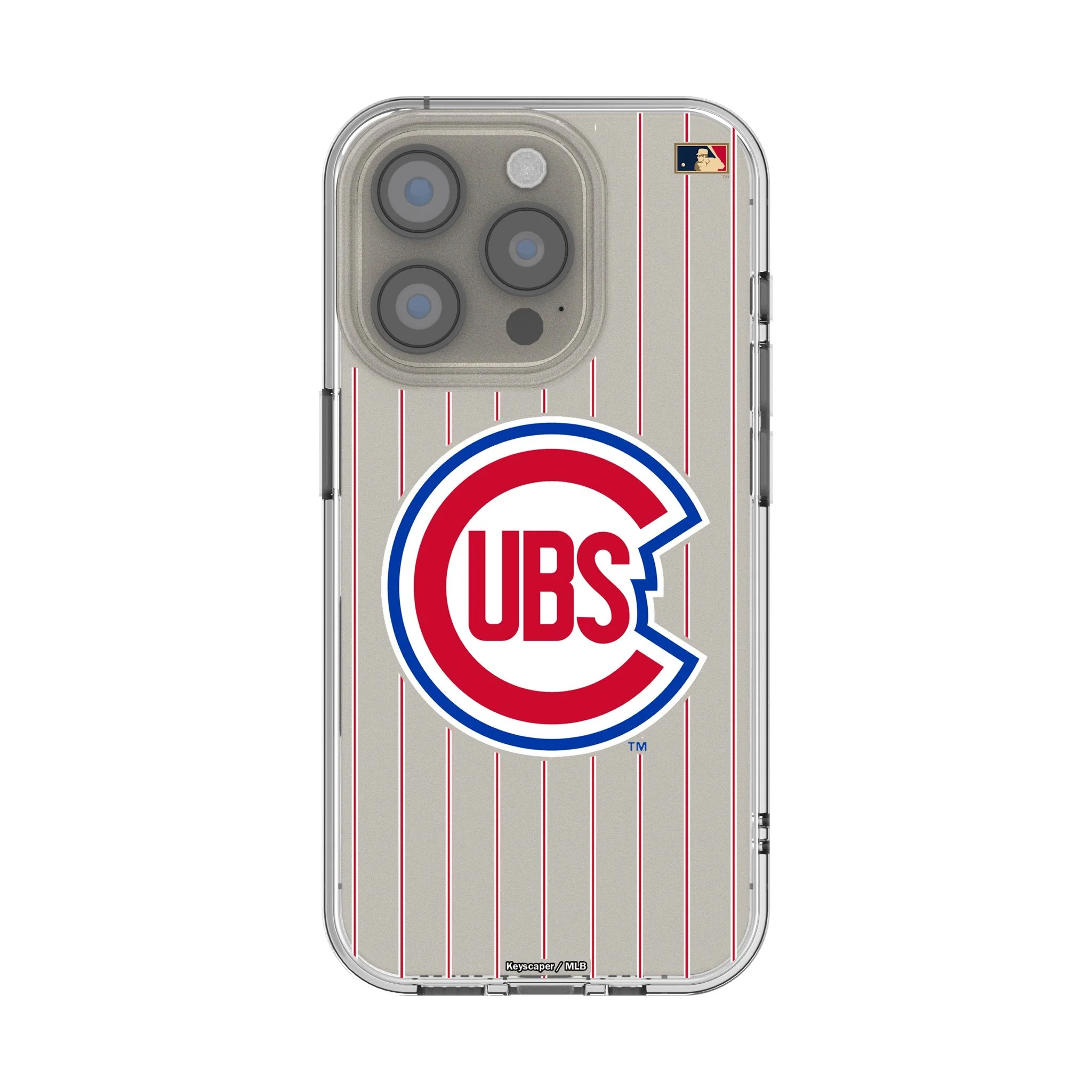 Chicago Cubs 1948-1956 - Cooperstown Collection Pinstripe Clear Phone Case for Apple iPhone