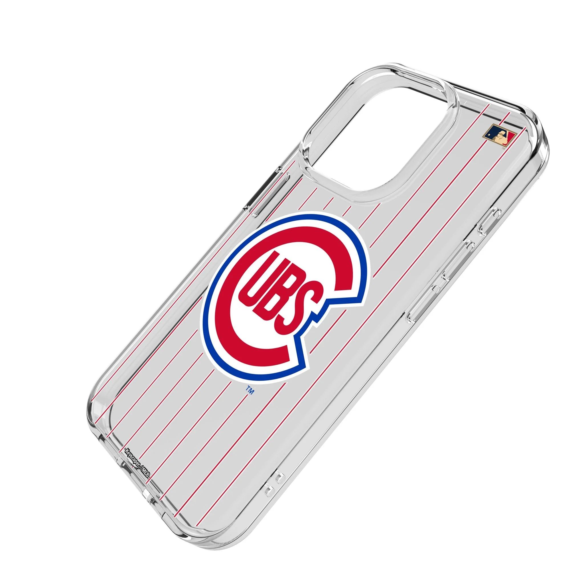 Chicago Cubs 1948-1956 - Cooperstown Collection Pinstripe Clear Phone Case for Apple iPhone - Image 2