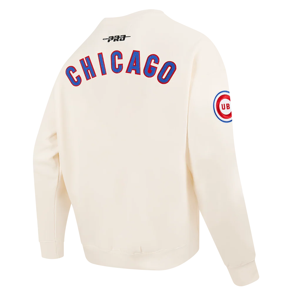 Chicago Cubs 1969 Cooperstown Crewneck Sweatshirt in Cream by Pro Standard - Image 8