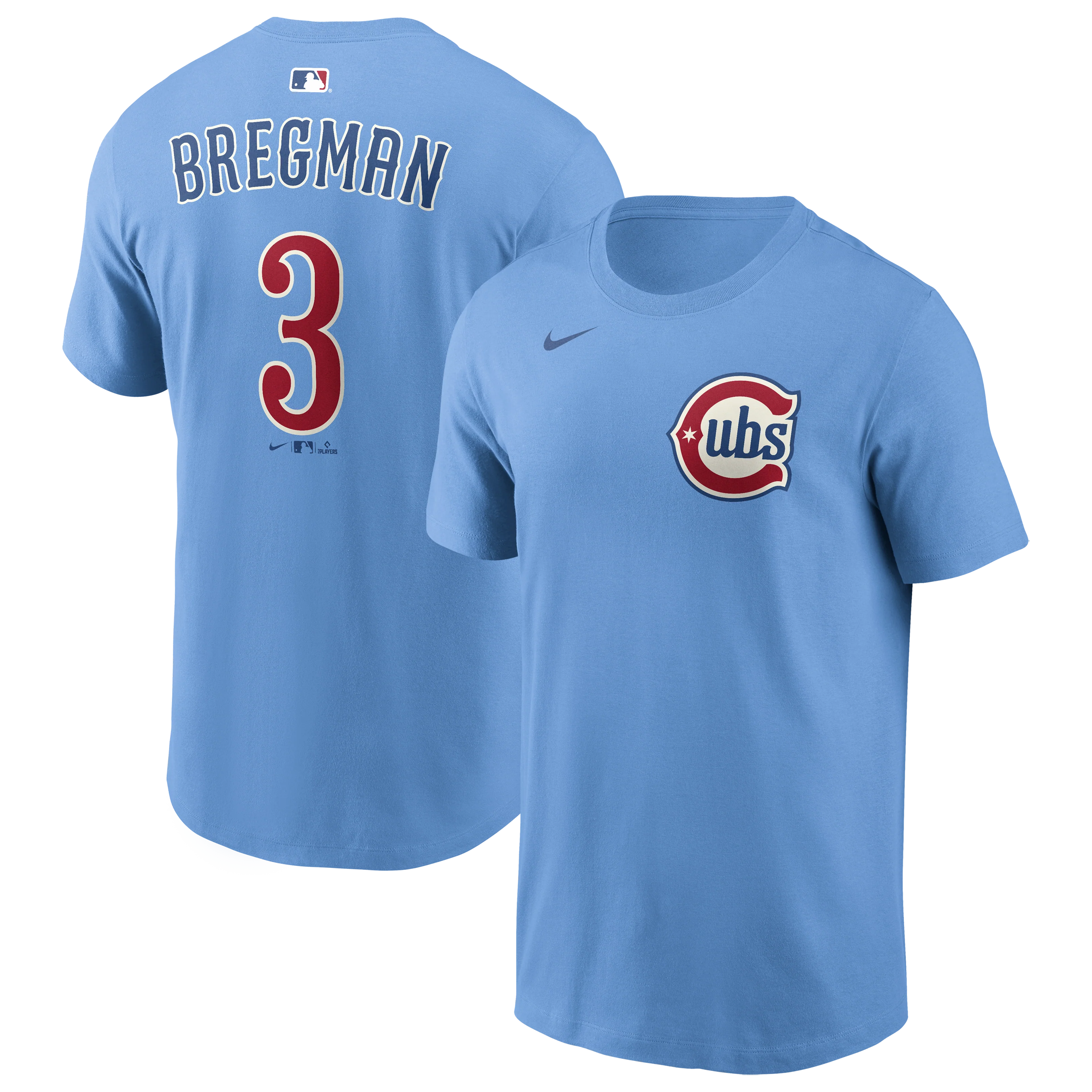 Chicago Cubs Alex Bregman Blues Alternate Name & Number Fuse Tee by Nike