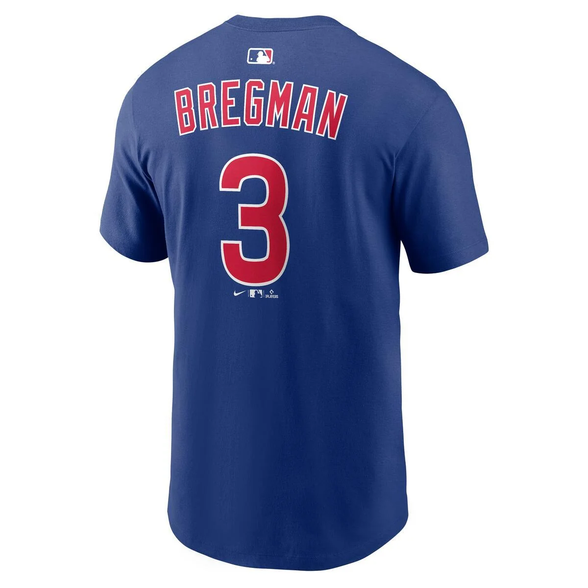 Chicago Cubs Alex Bregman Royal Blue Alternate Name & Number Tee by Nike - Image 2