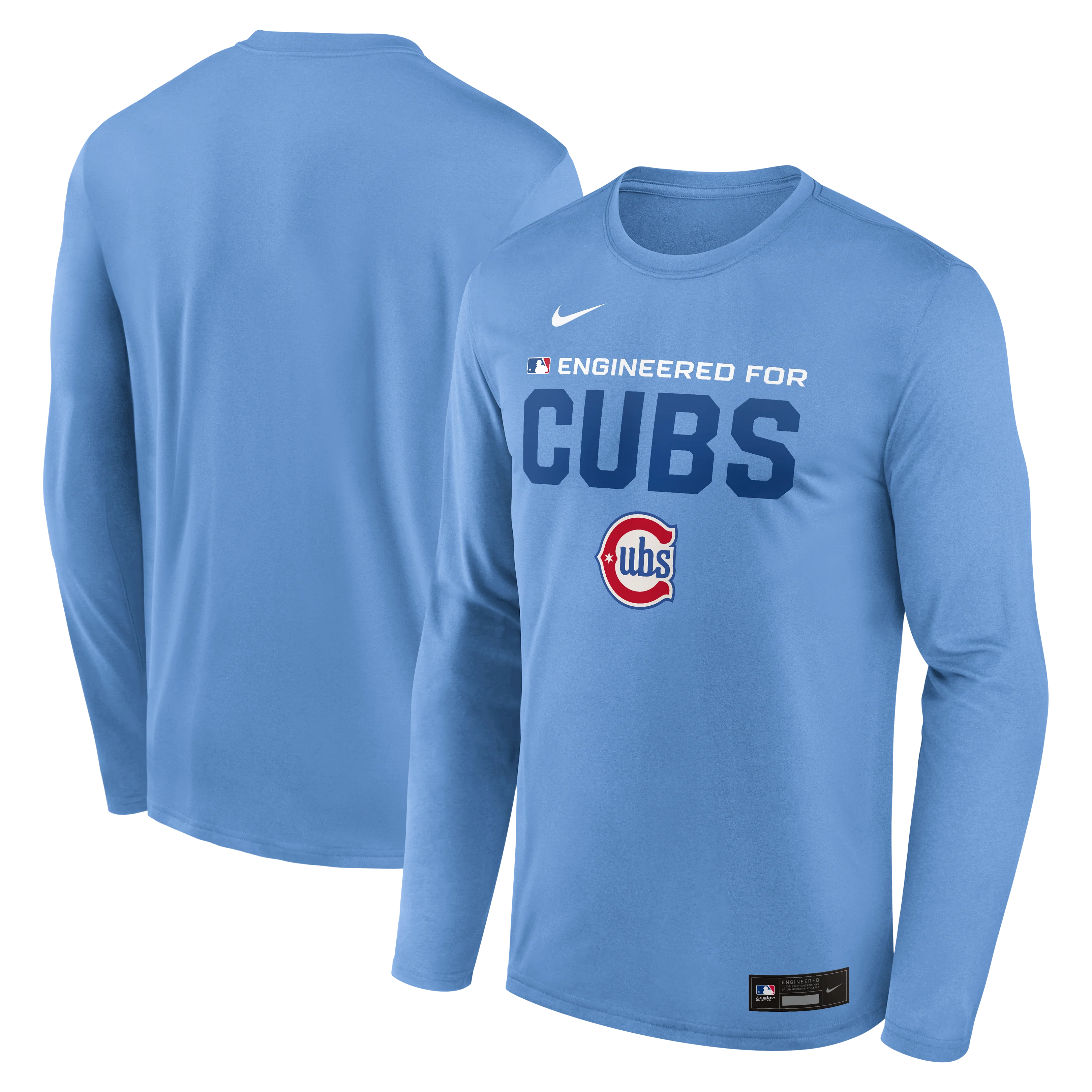 Chicago Cubs Authentic Collection 2026 Blues Alternate Team Issue Long Sleeve Tee by Nike - Image 3