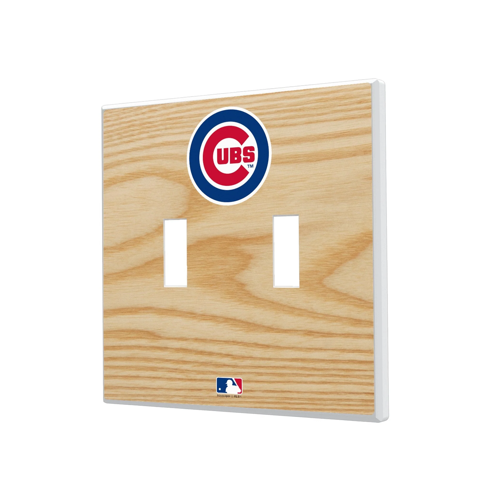 Chicago Cubs Baseball Bat Hidden-Screw Light Switch Plate - Image 3