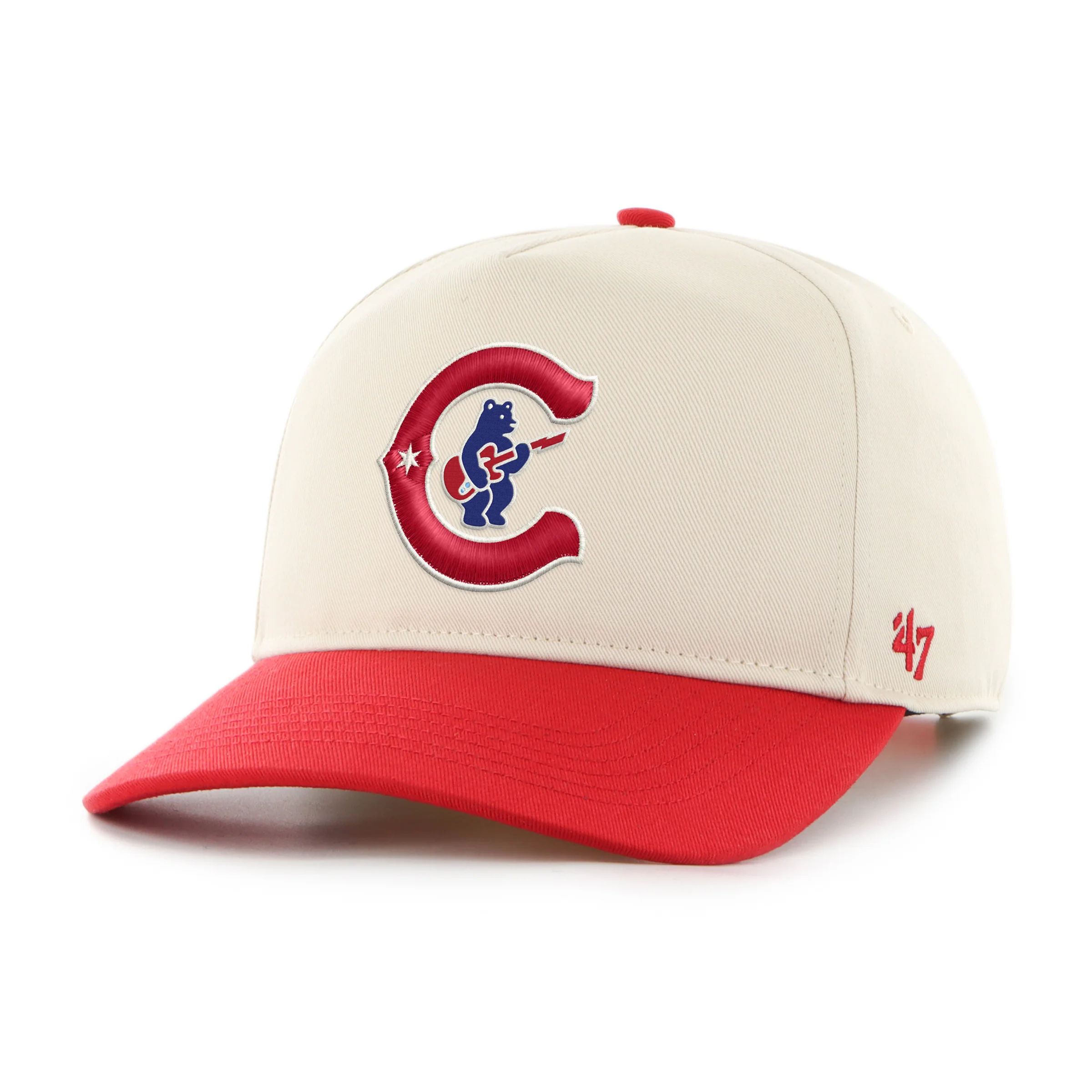 Chicago Cubs Blues Alt C Bear Natural/Red 2Tone Hitch Cap by '47 Brand
