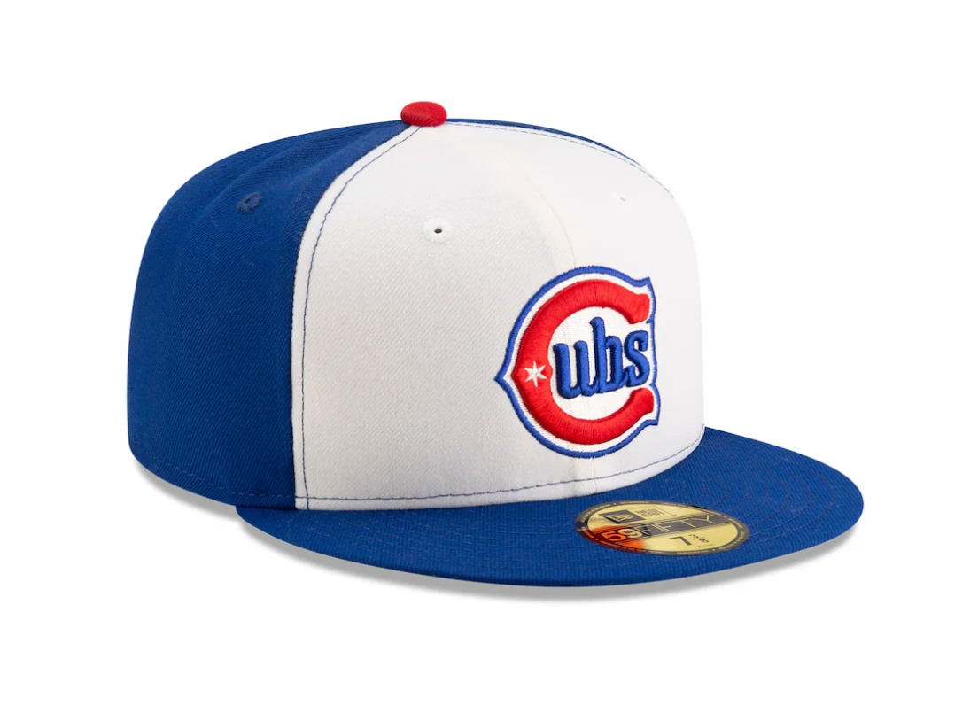 Chicago Cubs Blues Alternate 59FIFTY On-Field White & Royal Fitted Cap by New Era - Image 3