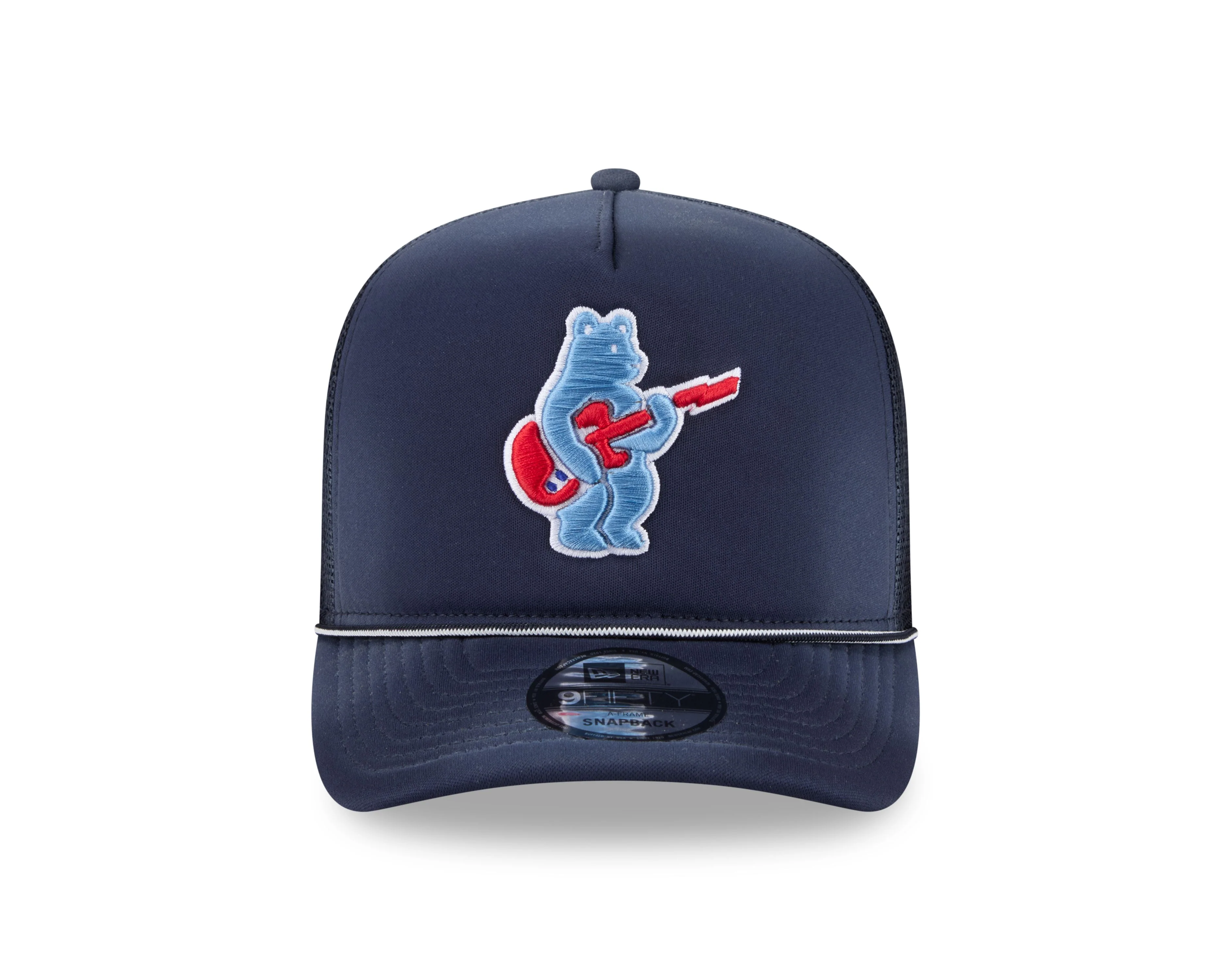 Chicago Cubs Blues Alternate Bear Worn Trucker 9FIFTY Snapback Cap Navy by New Era - Image 3