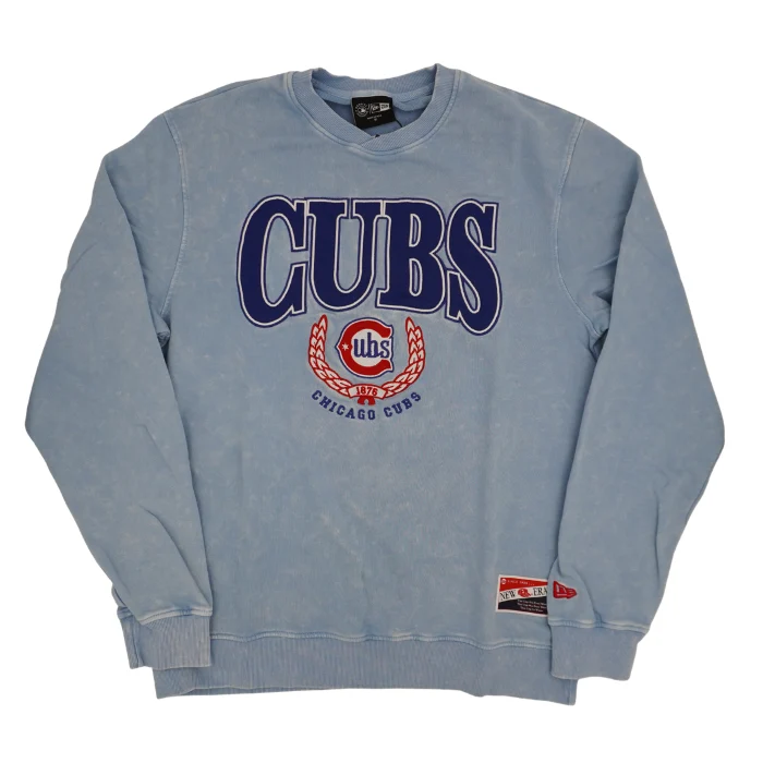 Chicago Cubs Blues Alternate Logo Crest Crewneck Sweatshirt by New Era