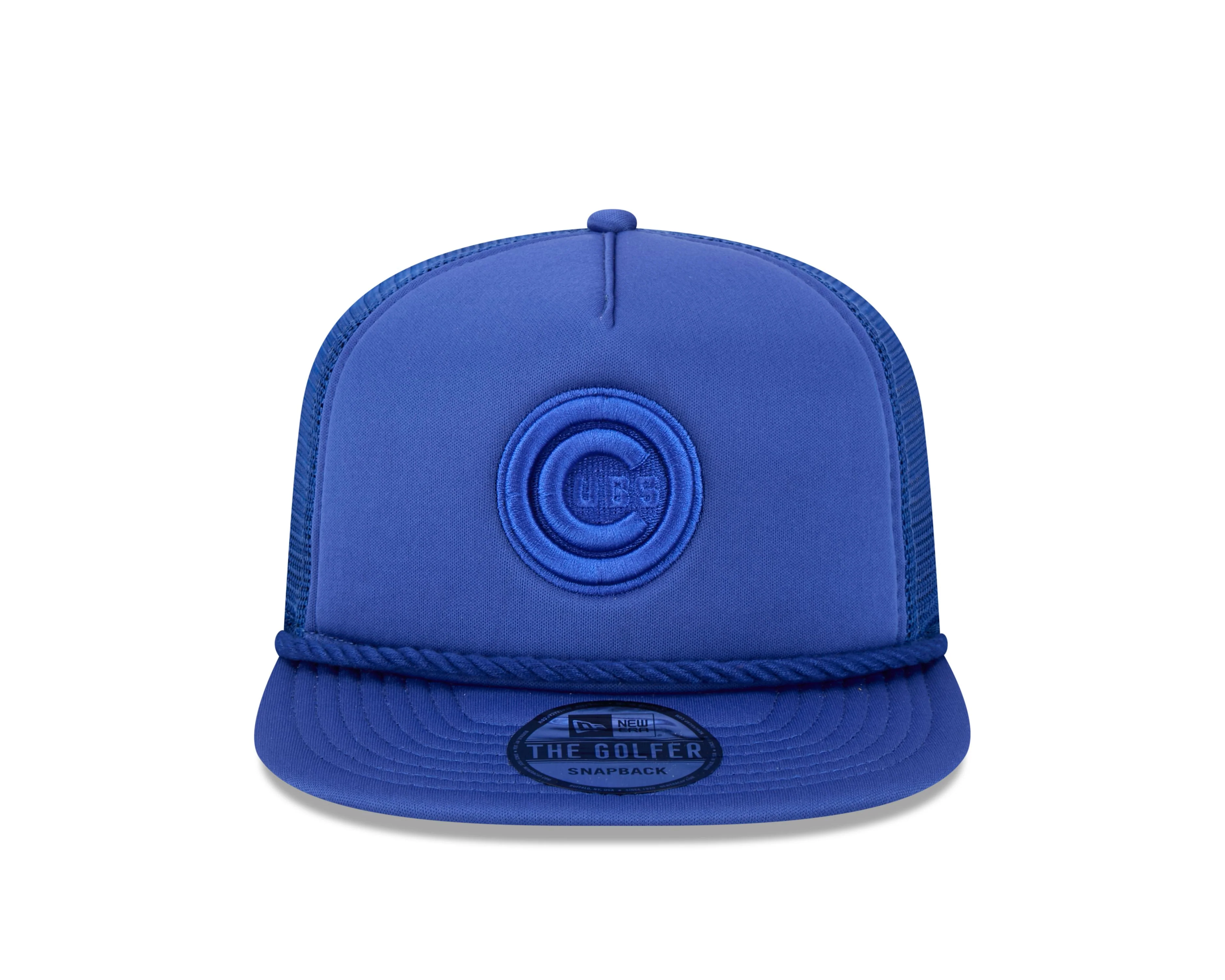 Chicago Cubs Bullseye Logo Tonal Blue Golfer Snapback Cap by New Era - Image 2