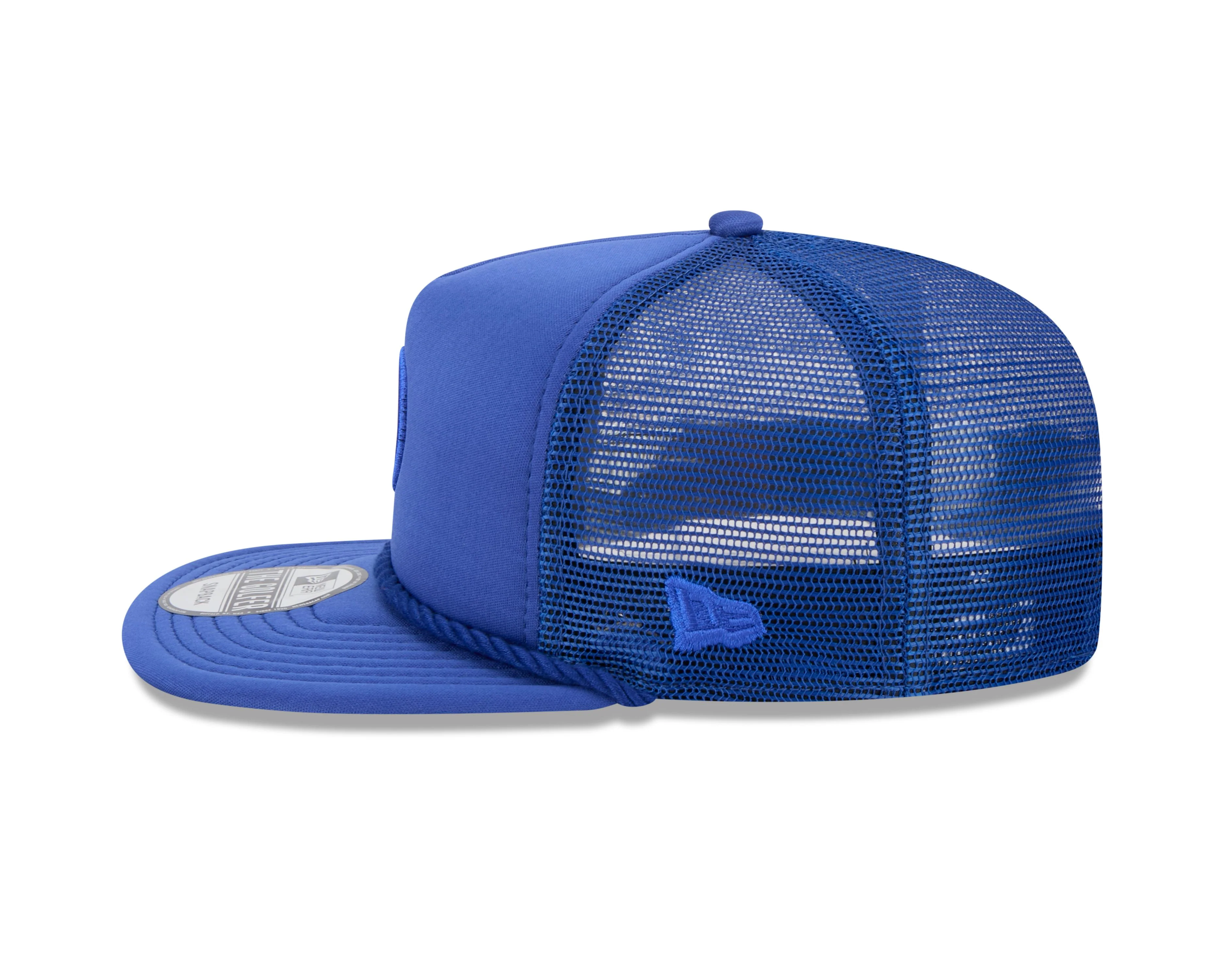 Chicago Cubs Bullseye Logo Tonal Blue Golfer Snapback Cap by New Era - Image 6