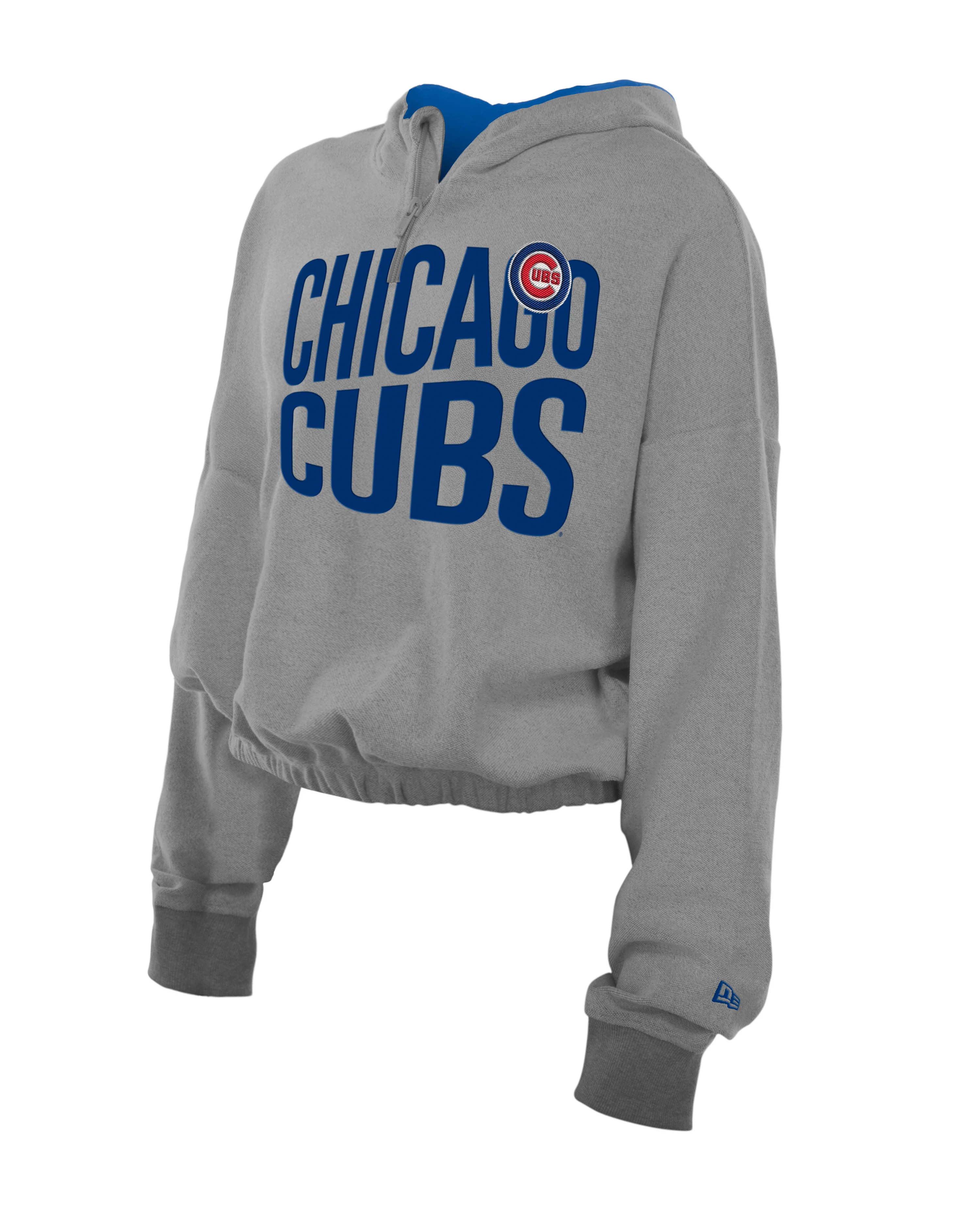 Chicago Cubs Bullseye Women's Sportnight Quarter Zip Hoodie by New Era
