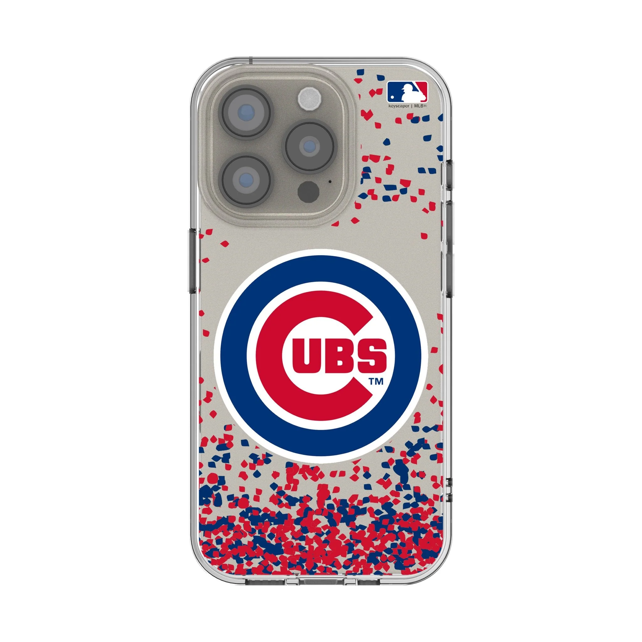 Chicago Cubs Confetti Clear Phone Case for Apple iPhone