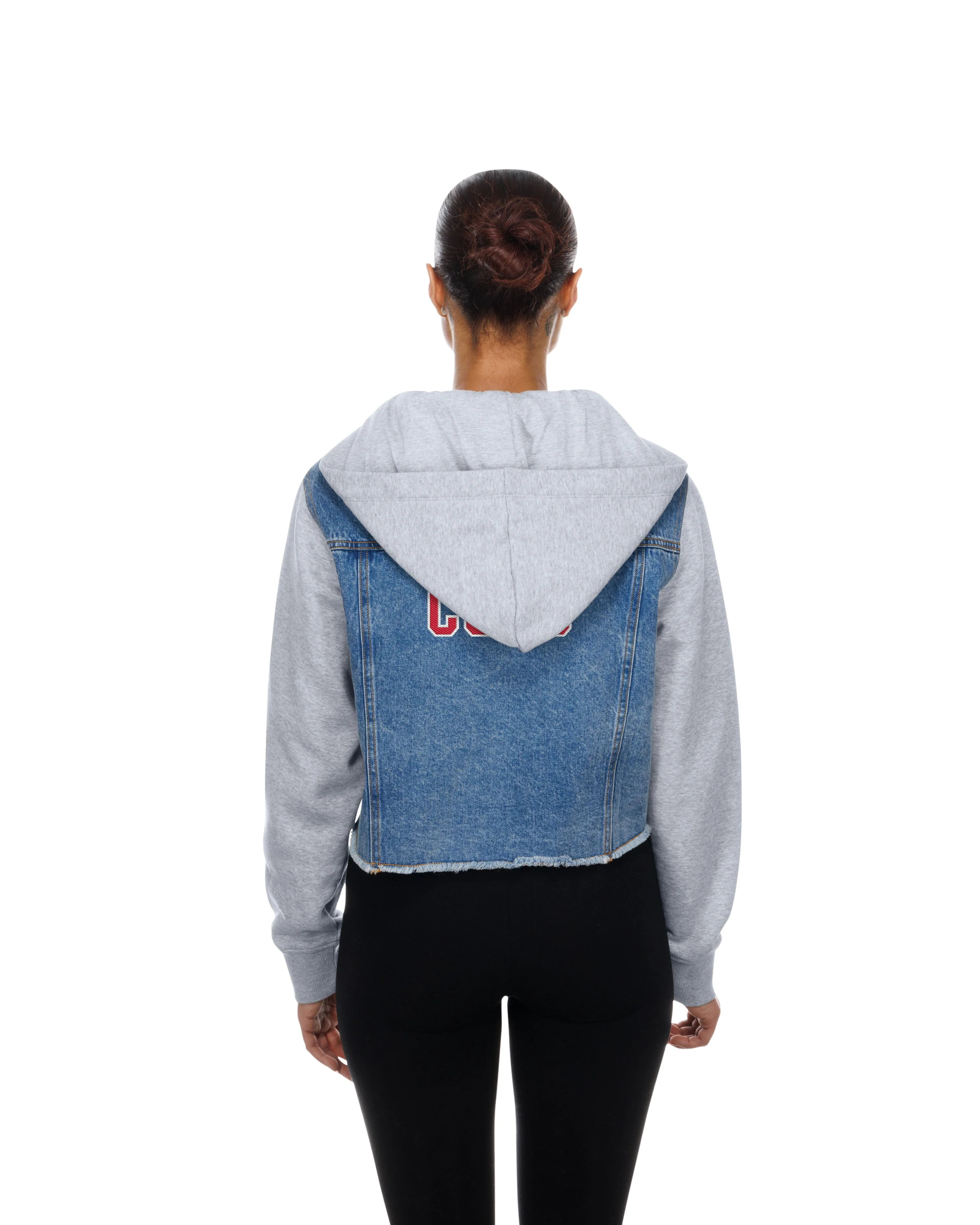 Chicago Cubs Denim Snap Women's Hoodie Blue by New Era - Image 4