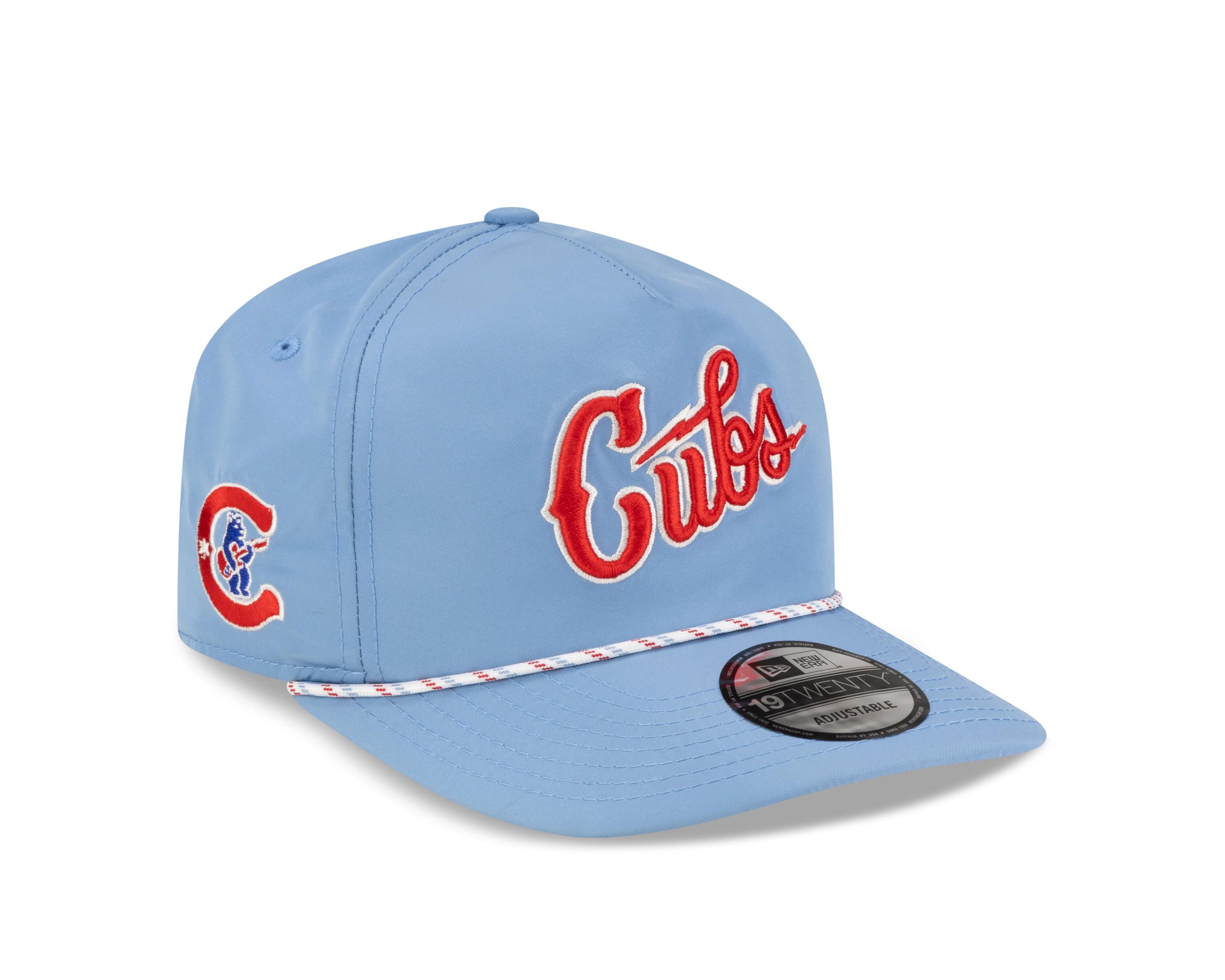 Chicago Cubs Electric Blues Golfer Adjustable Cap in Light Blue by New Era