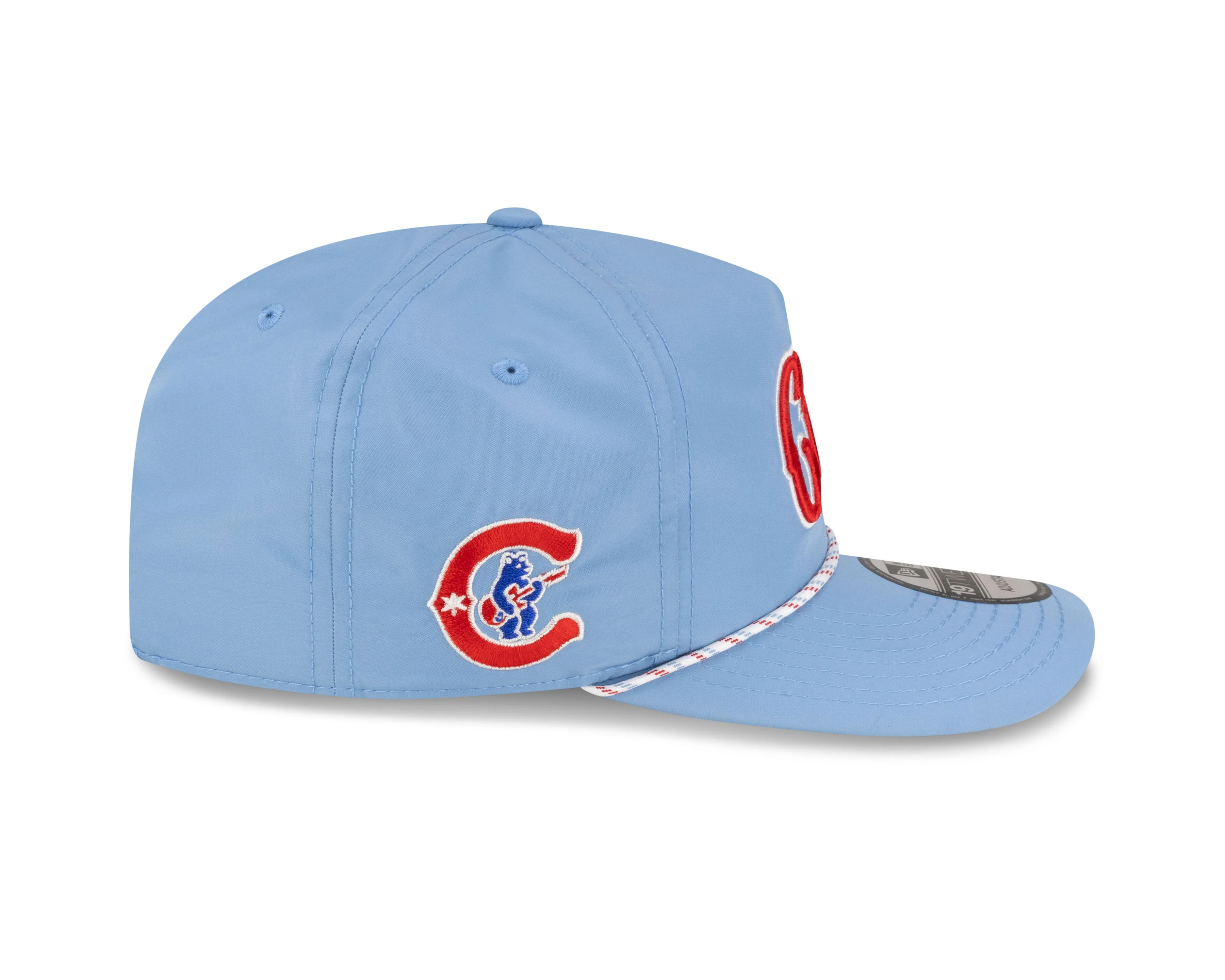 Chicago Cubs Electric Blues Golfer Adjustable Cap in Light Blue by New Era - Image 6