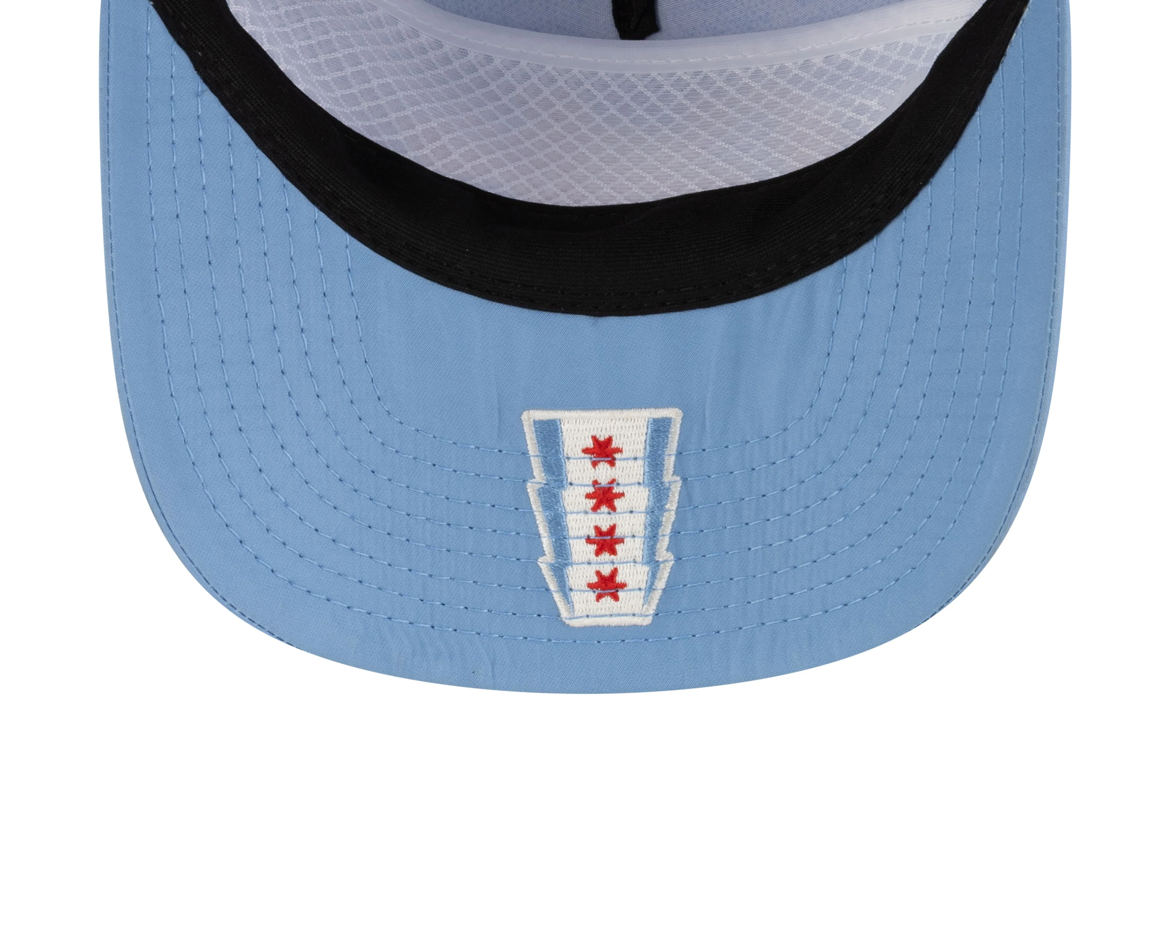 Chicago Cubs Electric Blues Golfer Adjustable Cap in Light Blue by New Era - Image 7