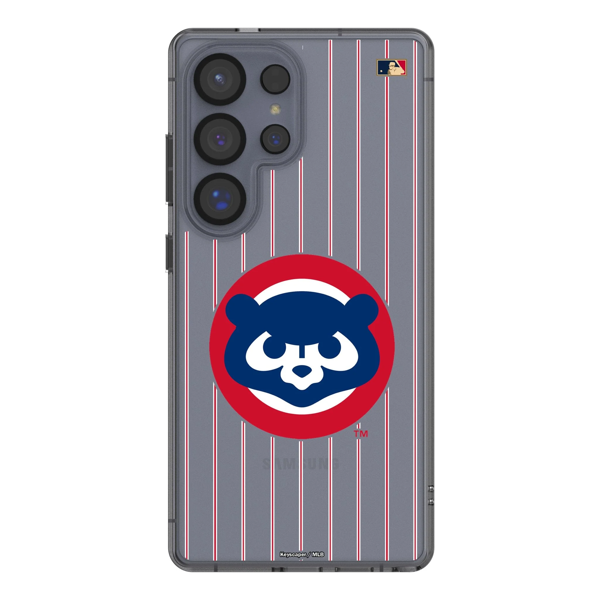 Chicago Cubs Home 1979-1993 - Cooperstown Collection Pinstripe Clear Phone Case for Samsung Galaxy