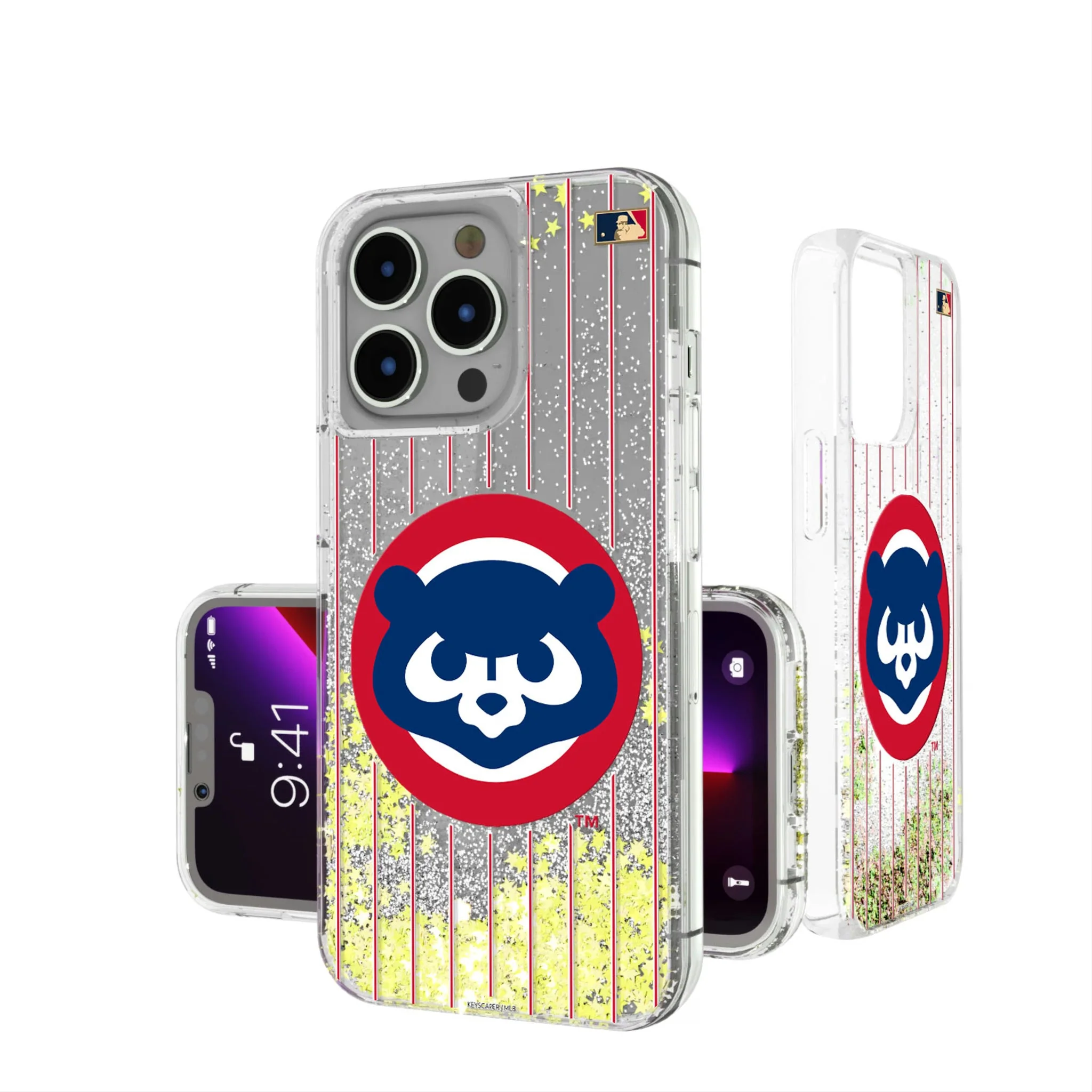 Chicago Cubs Home 1979-1993 - Cooperstown Collection Pinstripe Glitter Phone Case - Image 18