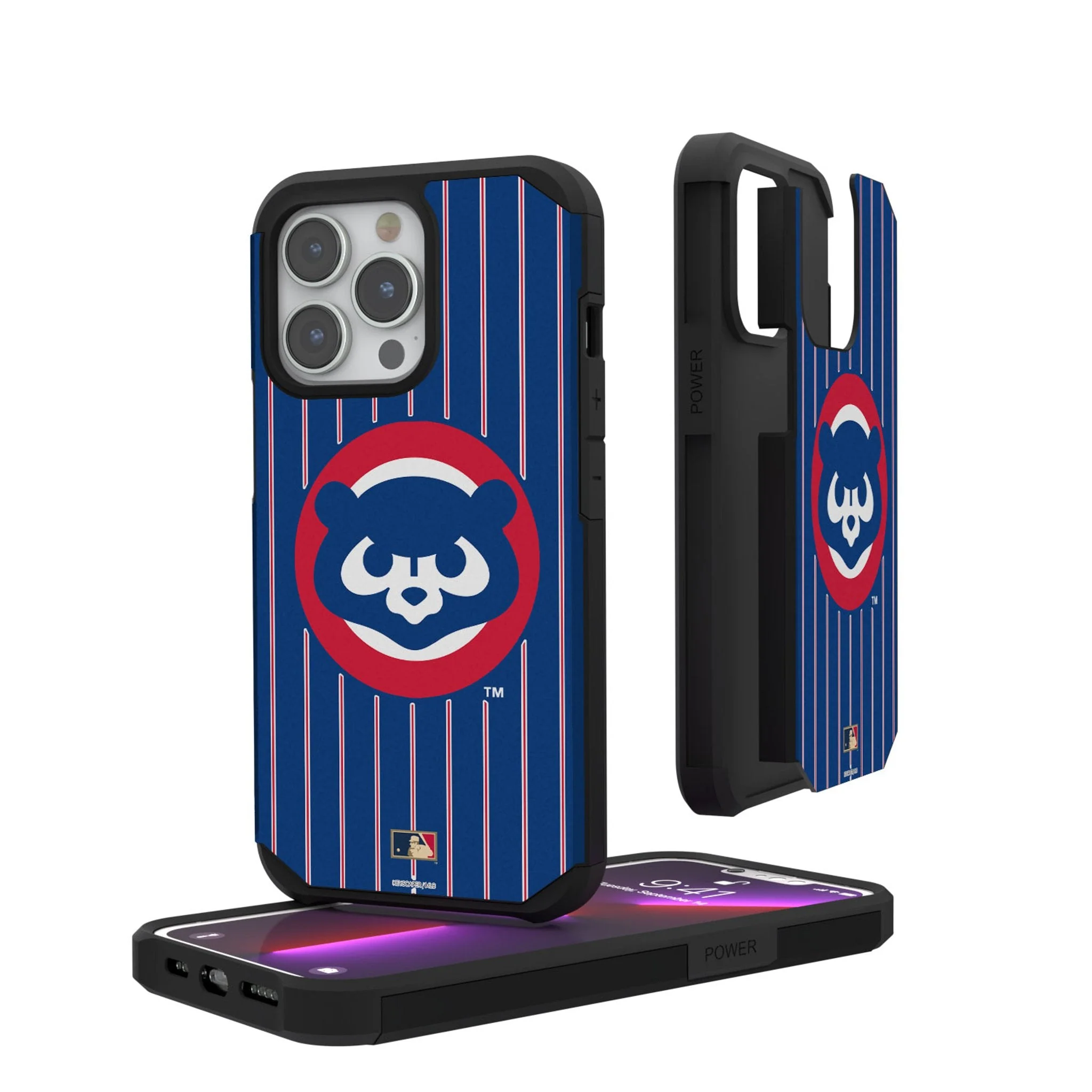 Chicago Cubs Home 1979-1993 - Cooperstown Collection Pinstripe Rugged Phone Case