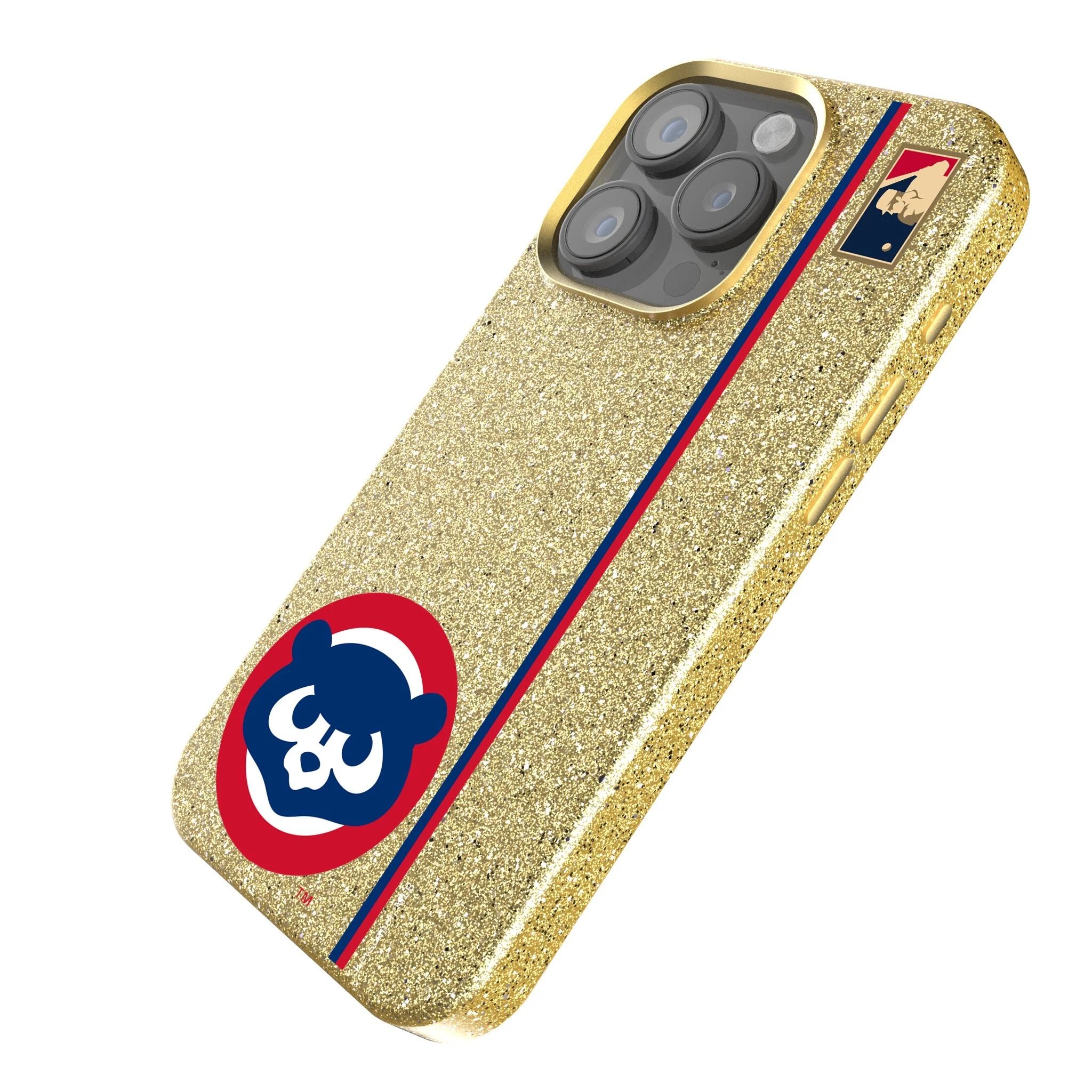 Chicago Cubs Home 1979-1993 - Cooperstown Collection Sidebar Bling Phone Case - Image 2