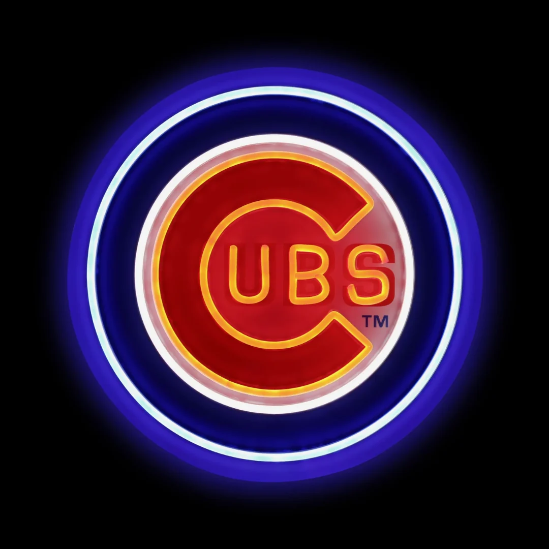 Chicago Cubs LED Neon Sign by Forever Collectibles - Image 2