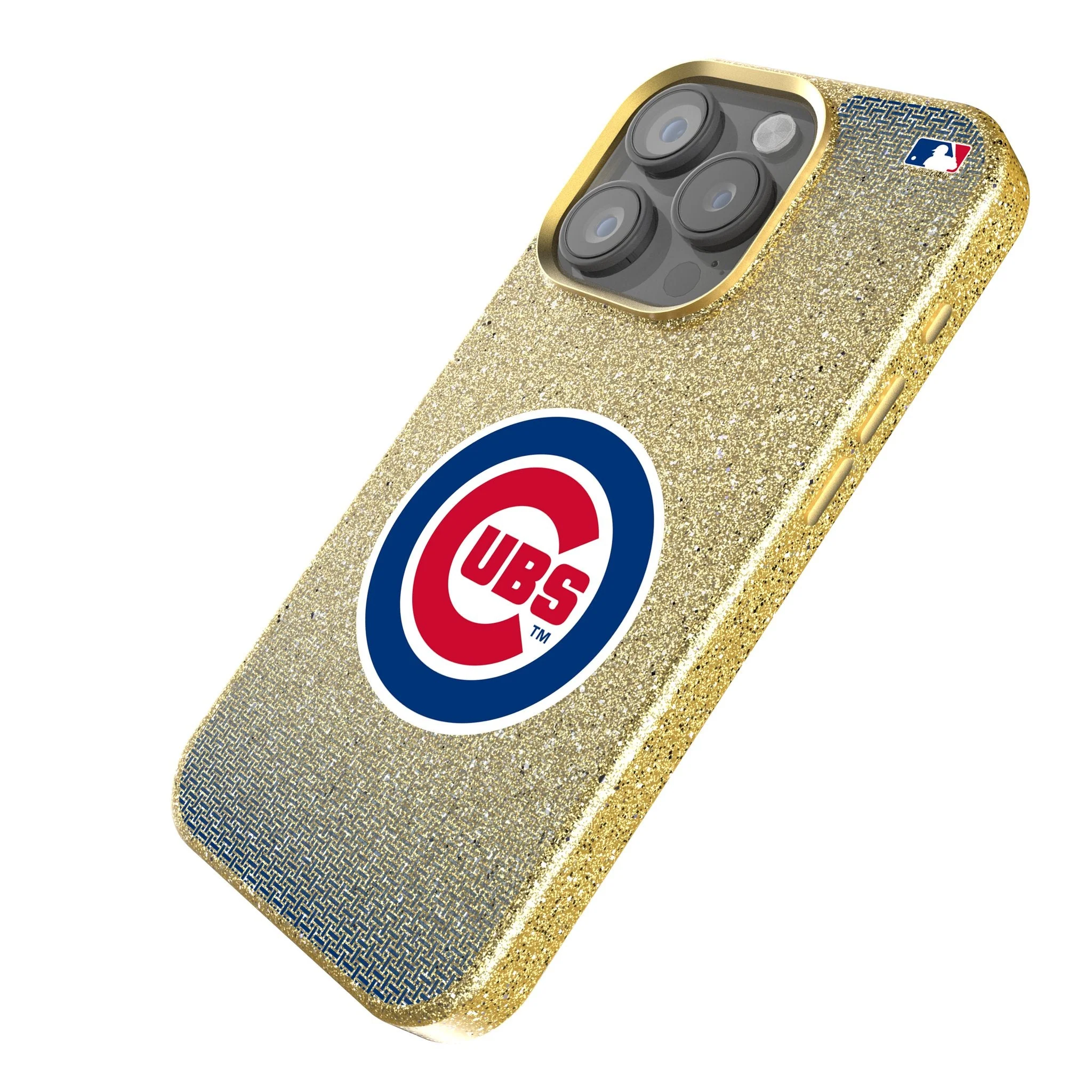 Chicago Cubs Linen Bling Phone Case for Apple iPhone - Image 2