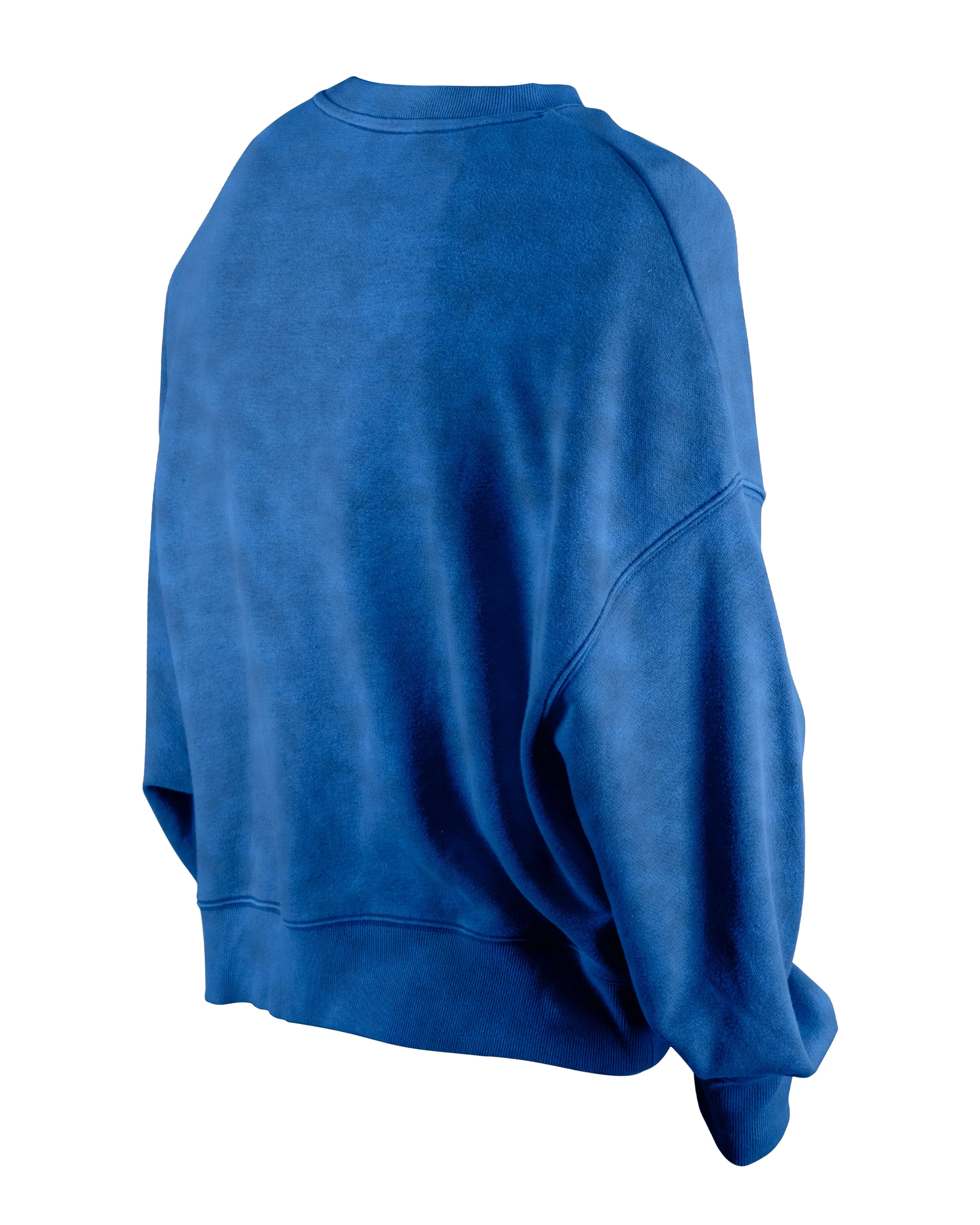 Chicago Cubs Logo Throwback Royal Women's Crew Sweatshirt by New Era - Image 2