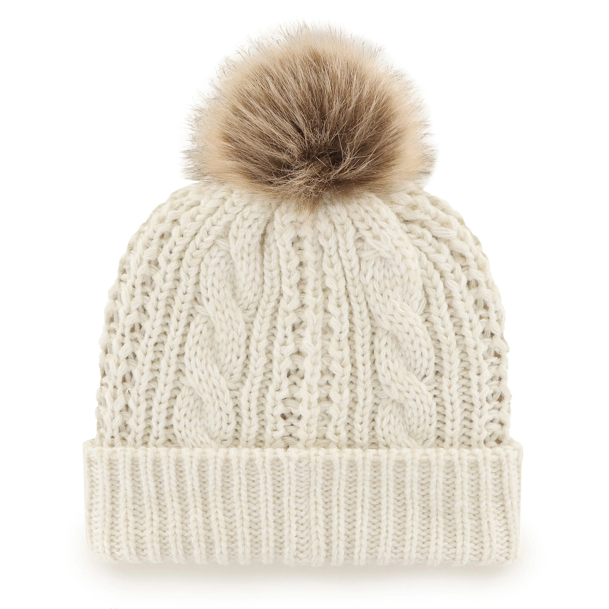 Chicago Cubs Meeko Natural Winter Knit Beanie by '47 Brand - Image 2