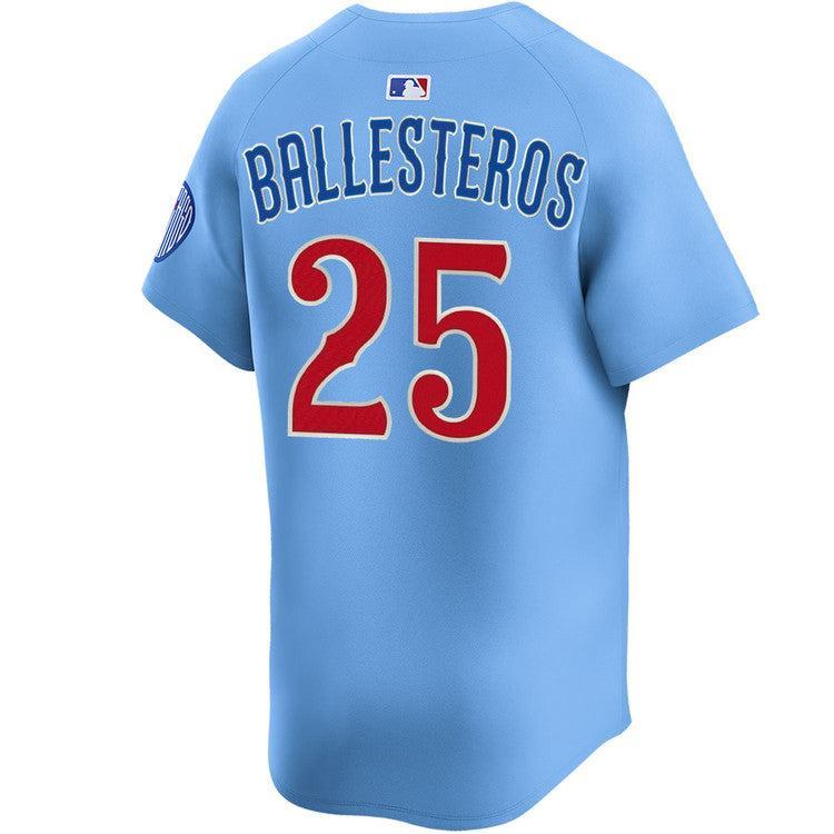 Chicago Cubs Moisés Ballesteros Blues Alternate Limited Baby Blue Jersey by Nike - Image 3