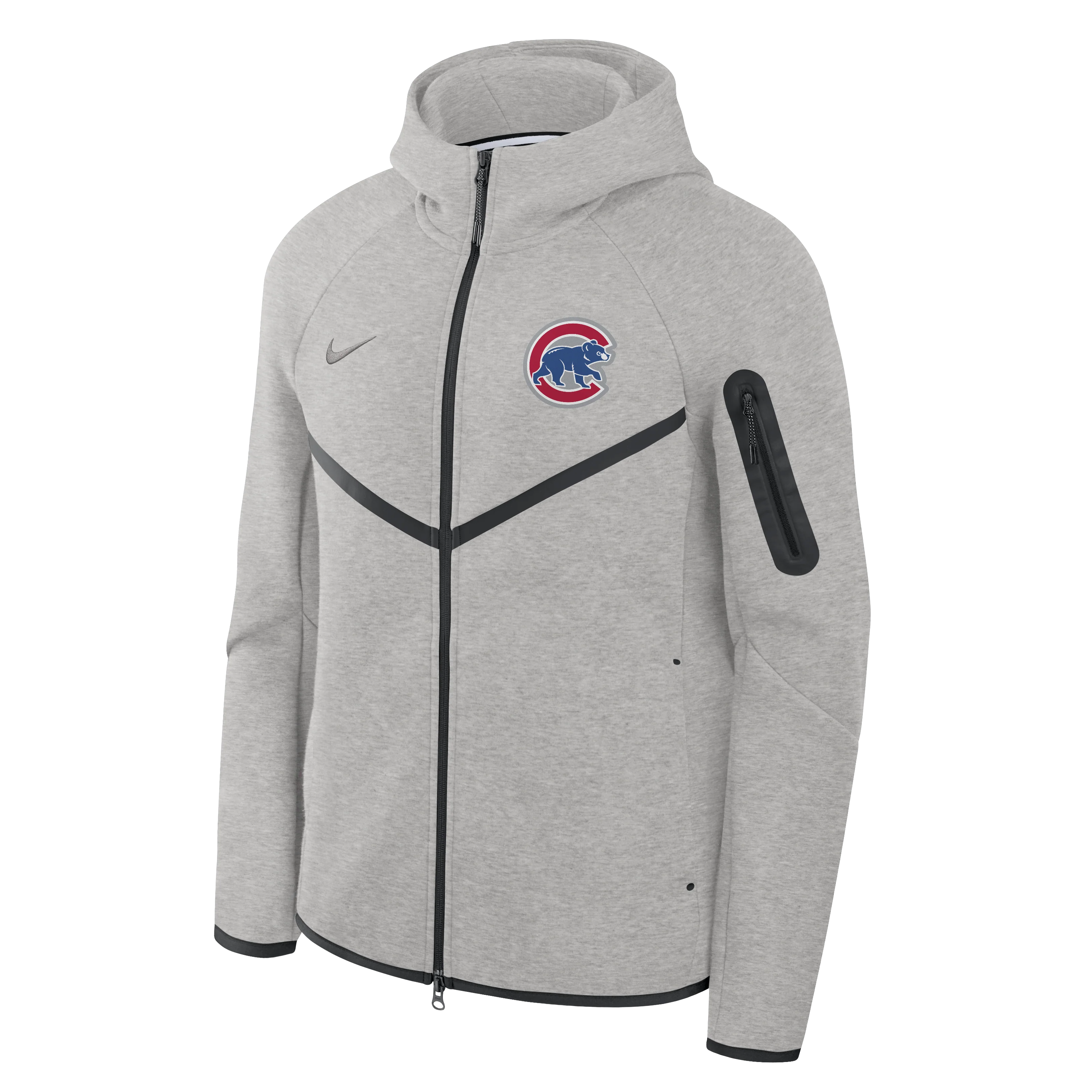 Chicago Cubs Nike Tech Fleece Full-Zip Hoodie in Grey by Nike