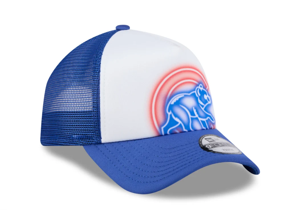 Chicago Cubs Painted Walking Bear White & Royal Toddler 9Forty Trucker Cap by New Era - Image 3