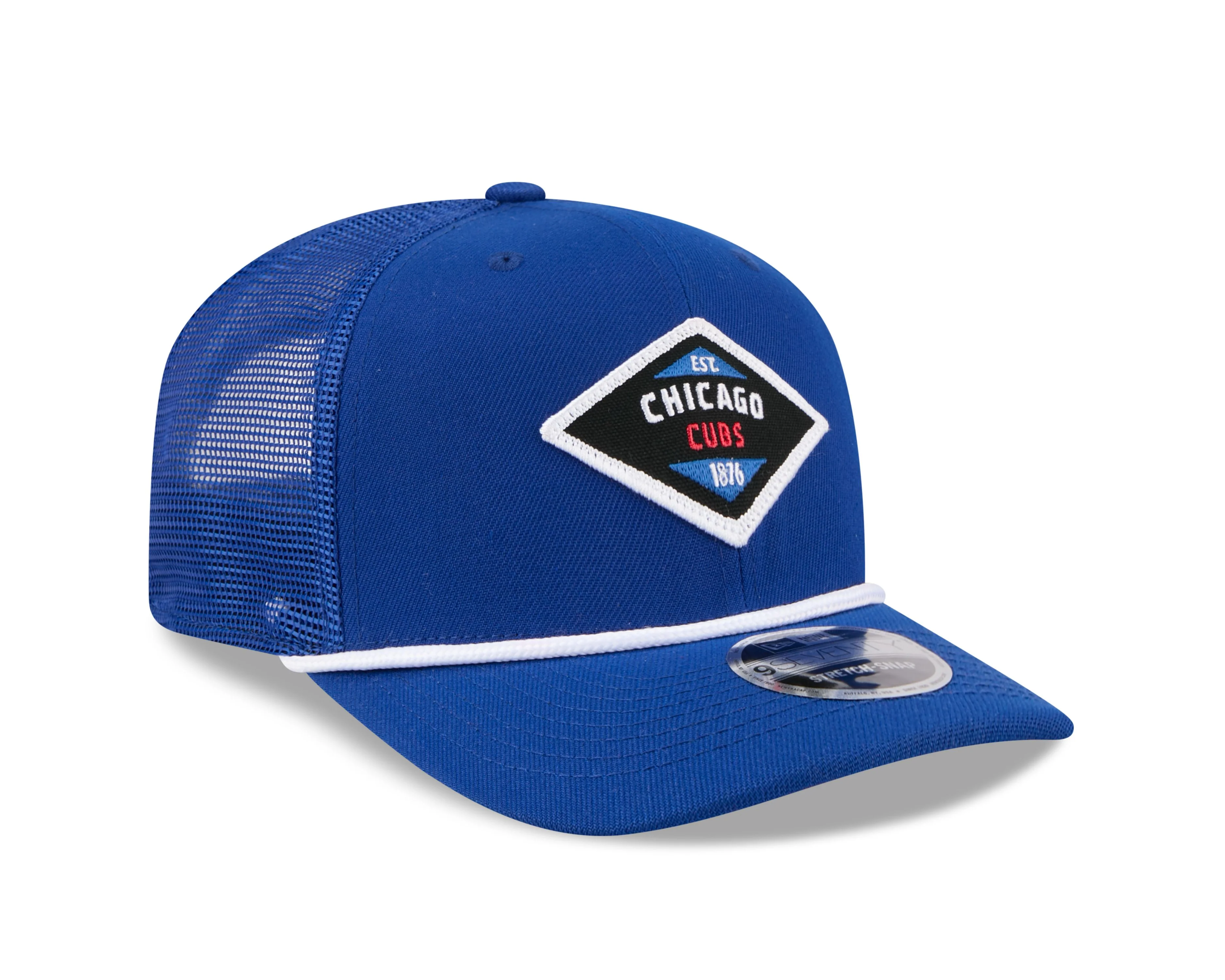 Chicago Cubs Patch Trucker 9SEVENTY Snapback Blue Cap by New Era - Image 2