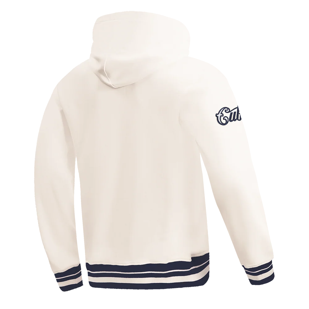 Chicago Cubs Retro Fleece Cream Hoodie by Pro Standard - Image 4