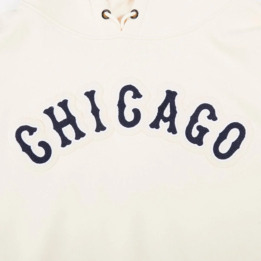 Chicago Cubs Retro Fleece Cream Hoodie by Pro Standard - Image 5