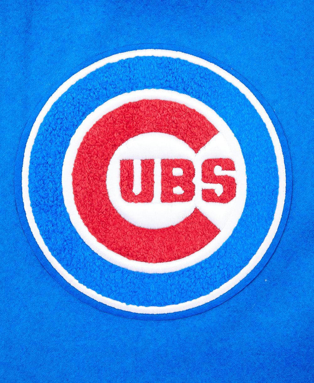 Chicago Cubs Script Wool Varsity Jacket in Royal and Red by Pro Standard - Image 7
