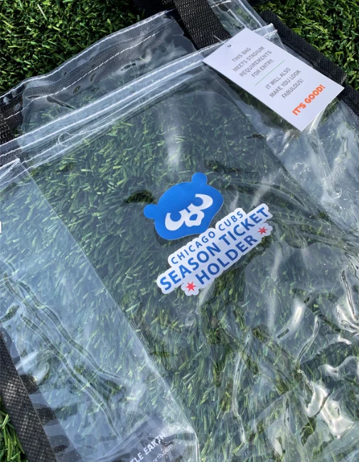 CHICAGO CUBS SEASON TICKET HOLDER EXCLUSIVE CLEAR TOTE BAG - Image 2