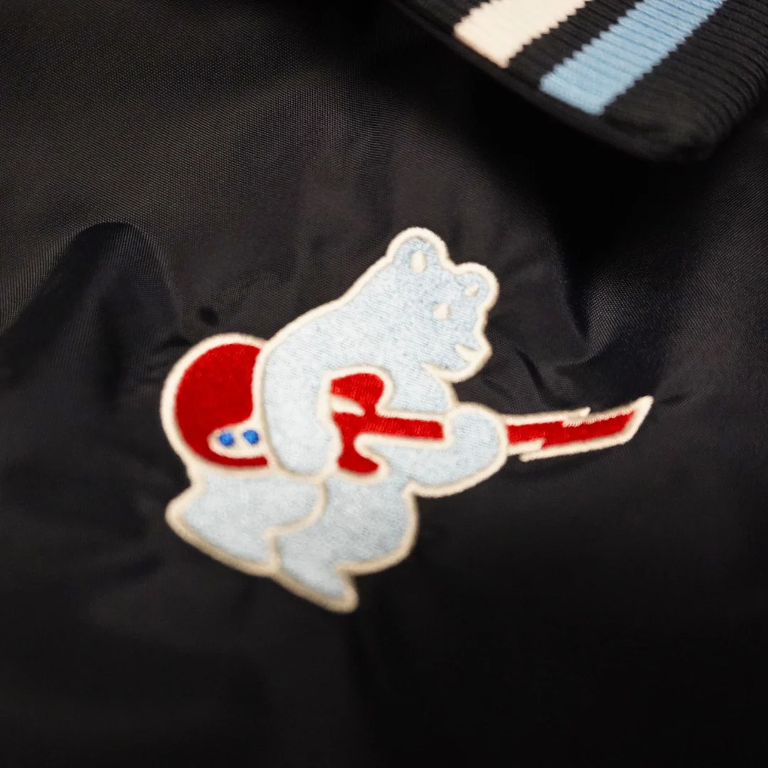 Chicago Cubs Sweet Home Chicago Blues Bear Unisex Navy Club Jacket by New Era - Image 4