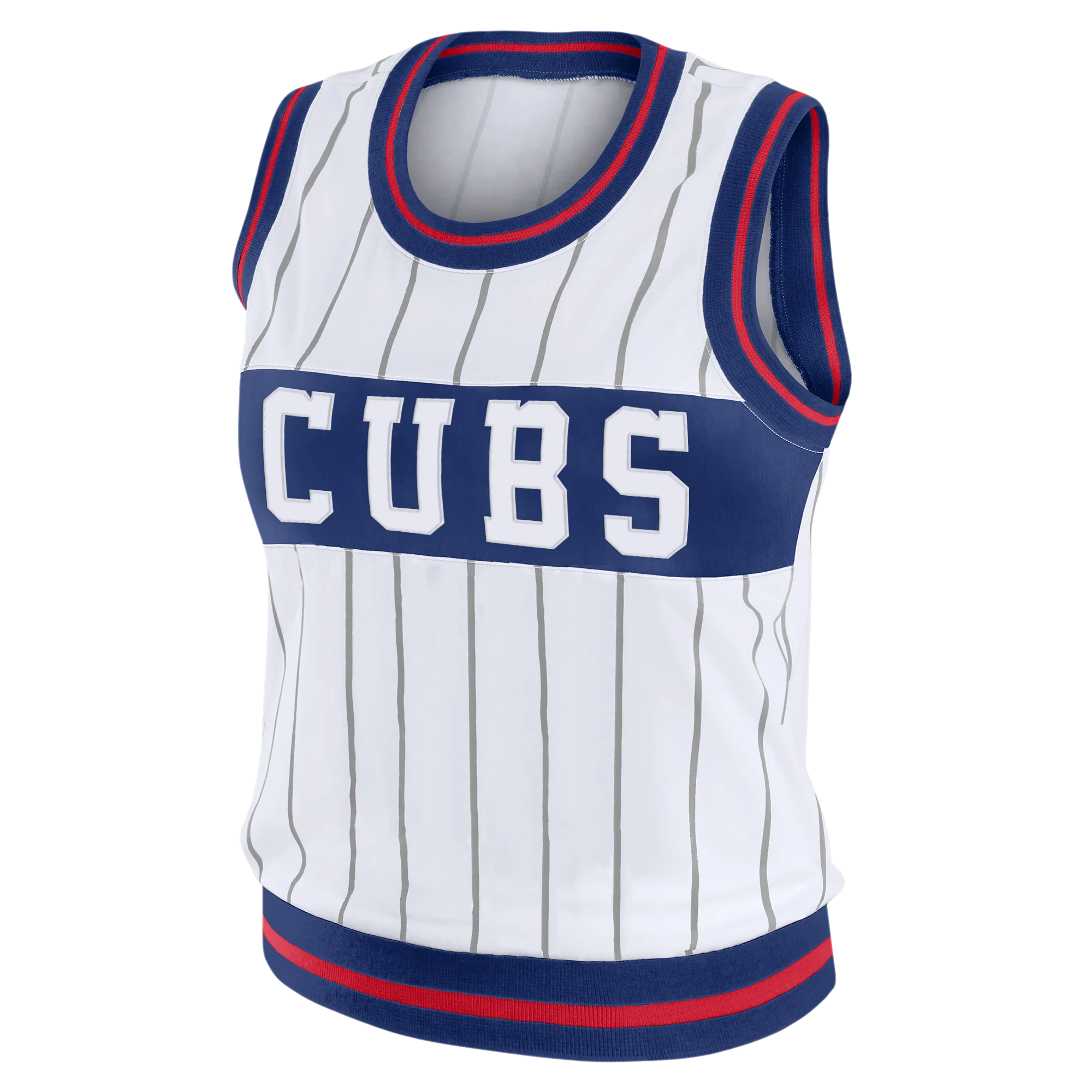 Chicago Cubs Women's Sporty White Tank by Wear by Erin Andrews