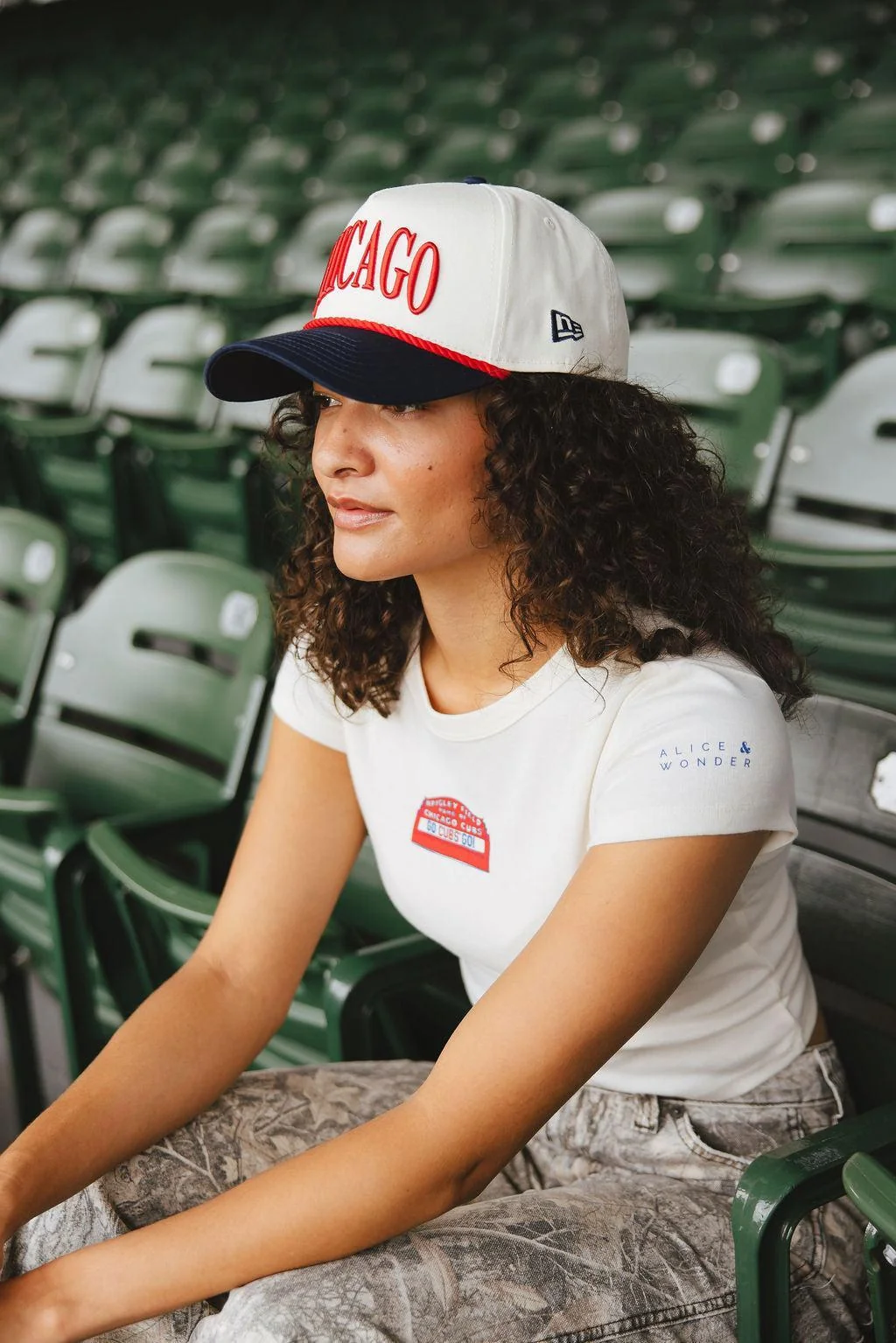 Chicago Cubs X Alice & Wonder Two Tone Rope Cap - Image 3